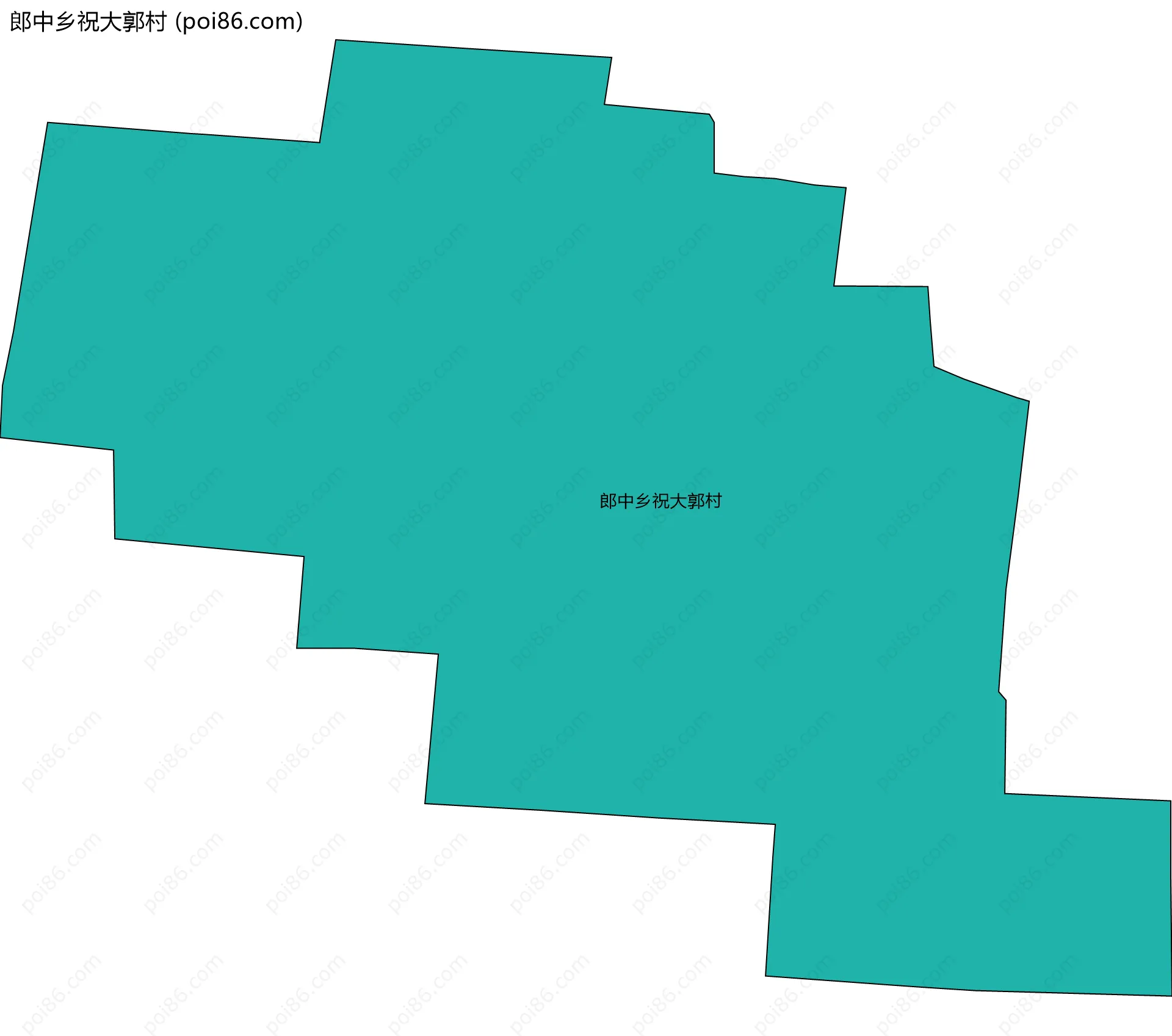 郎中乡祝大郭村边界地图