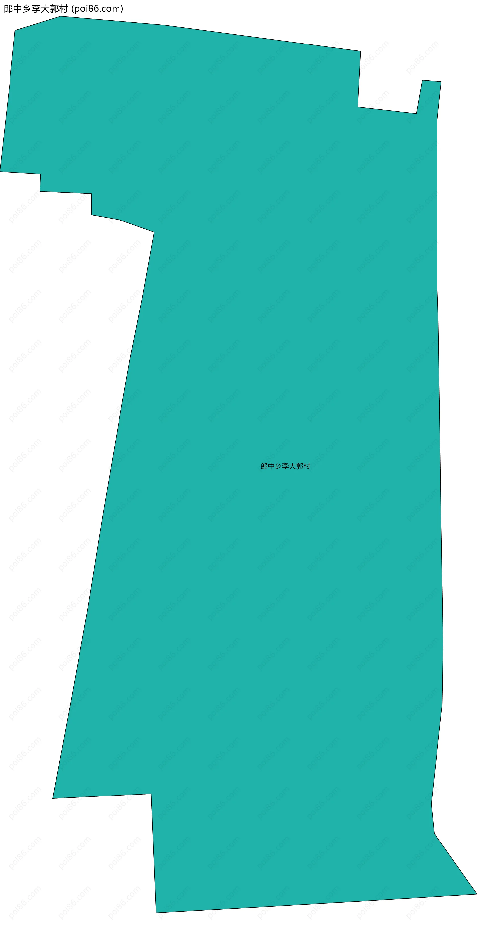 郎中乡李大郭村边界地图