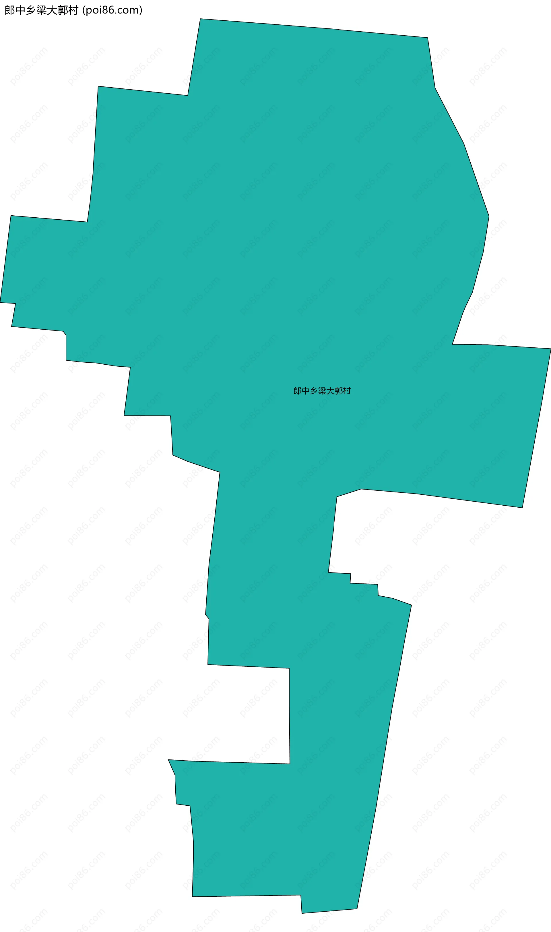 郎中乡梁大郭村边界地图