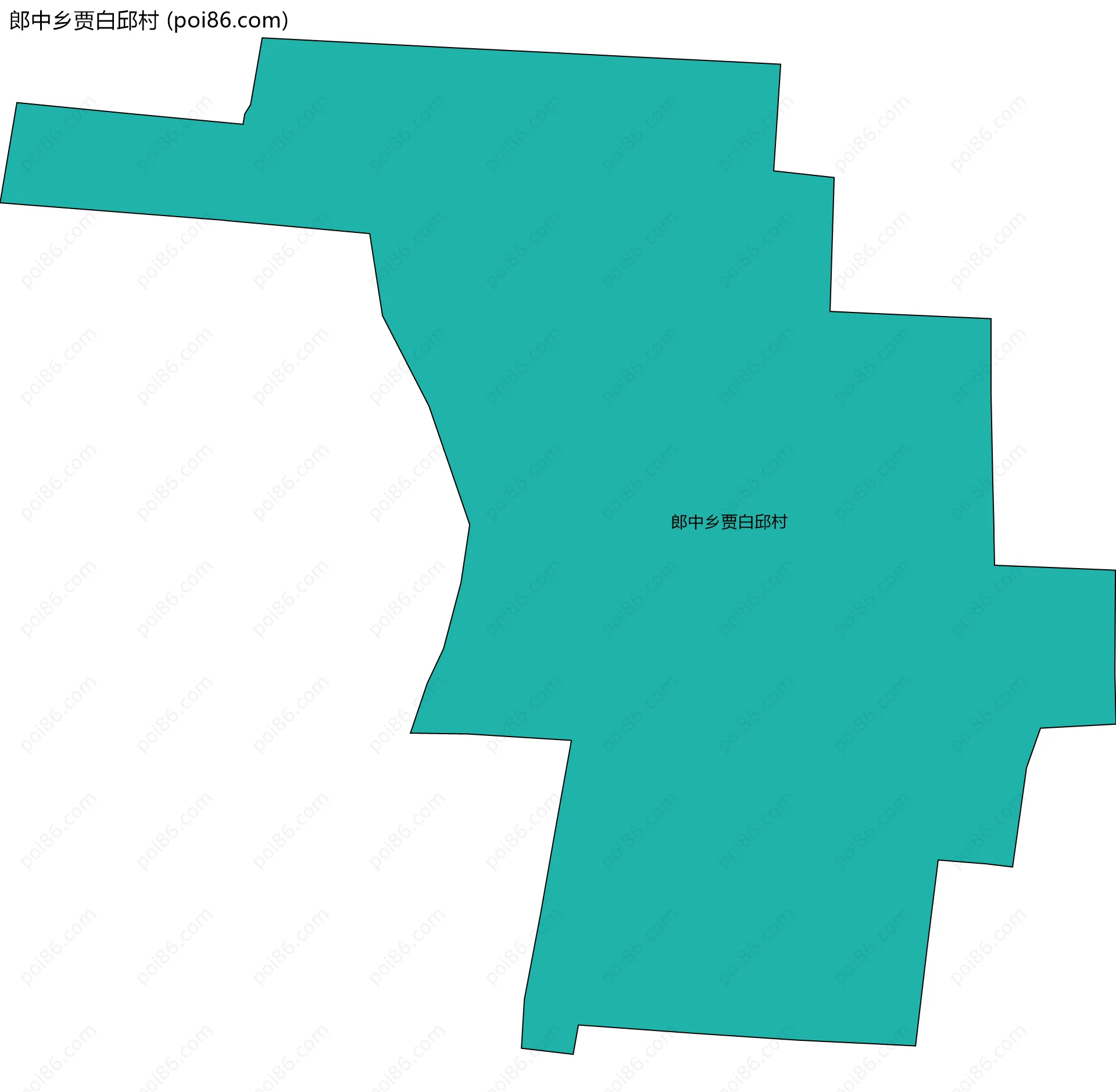 郎中乡贾白邱村边界地图