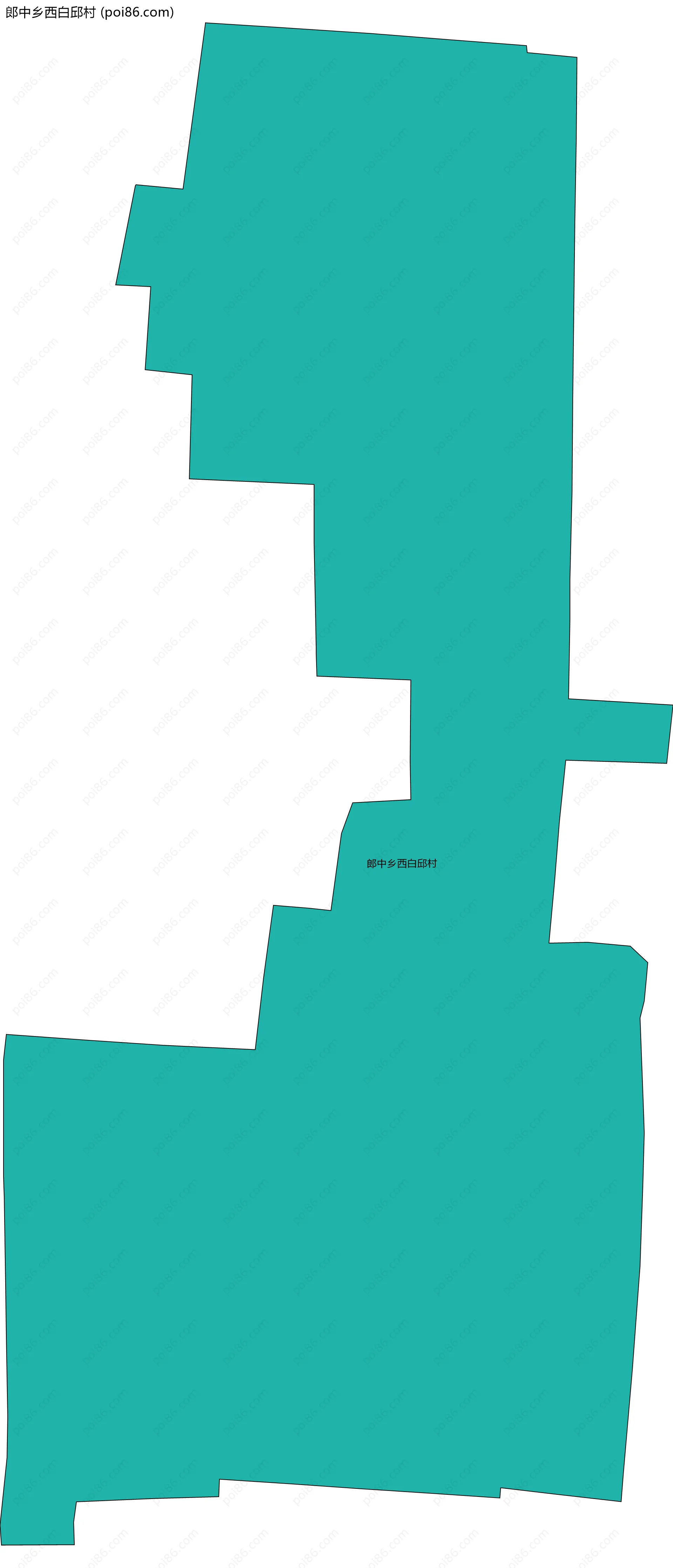 郎中乡西白邱村边界地图