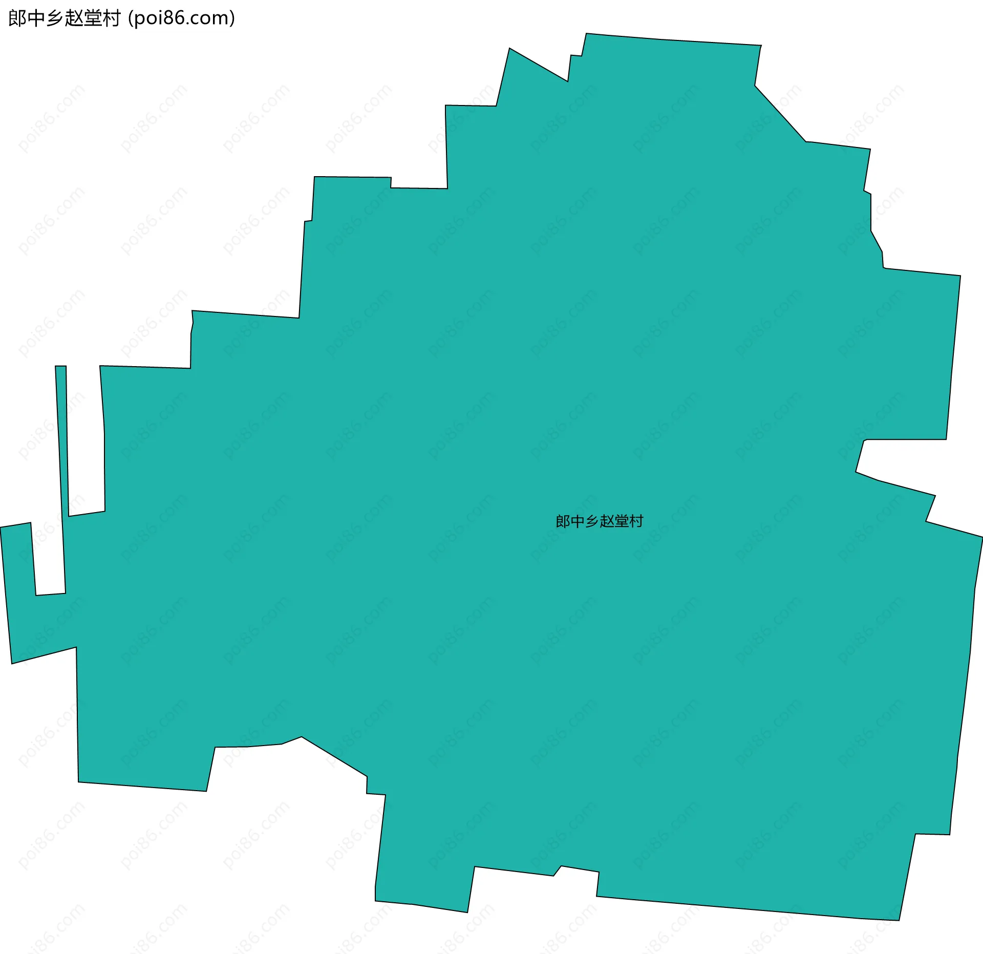 郎中乡赵堂村边界地图