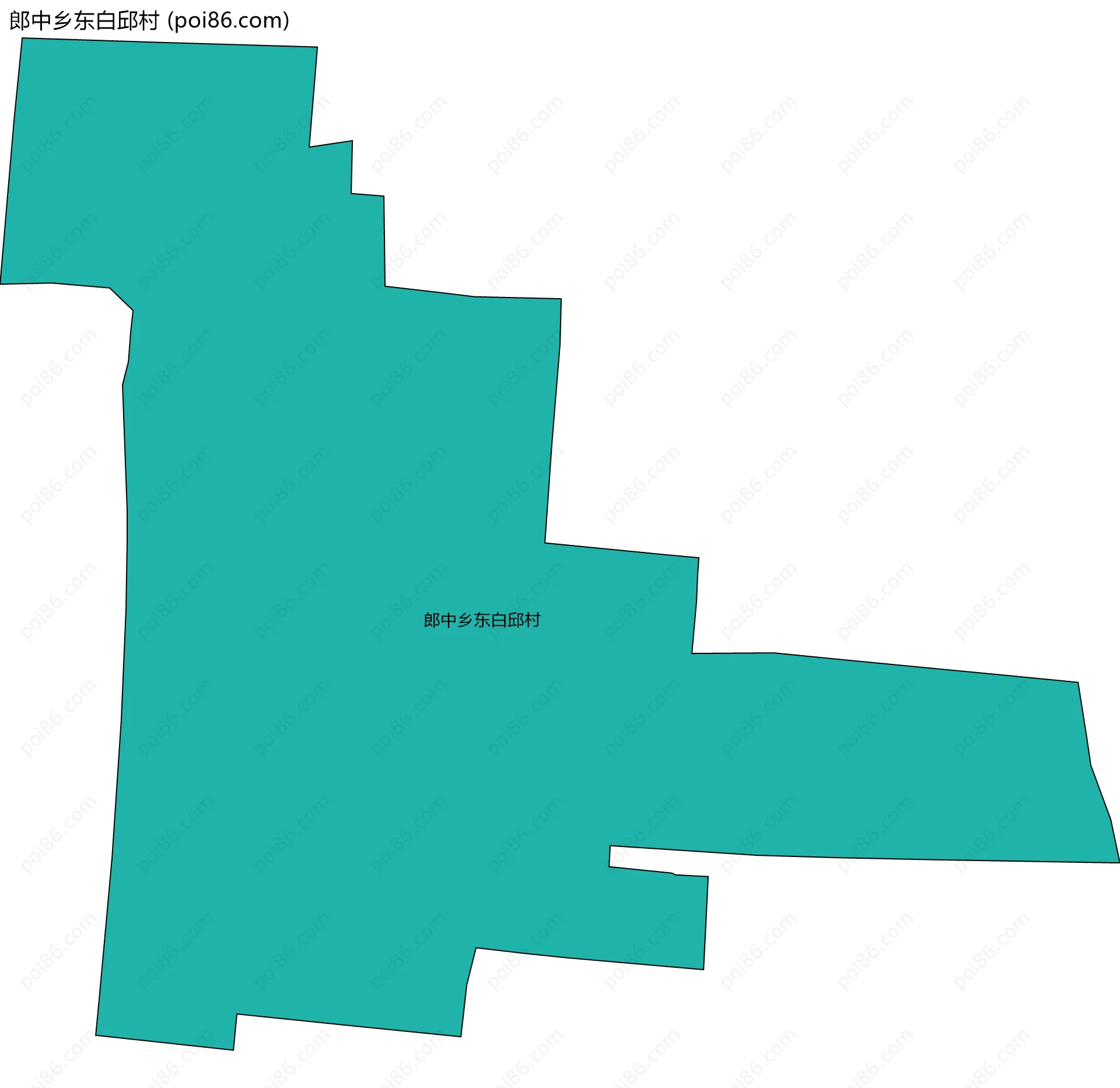 郎中乡东白邱村边界地图