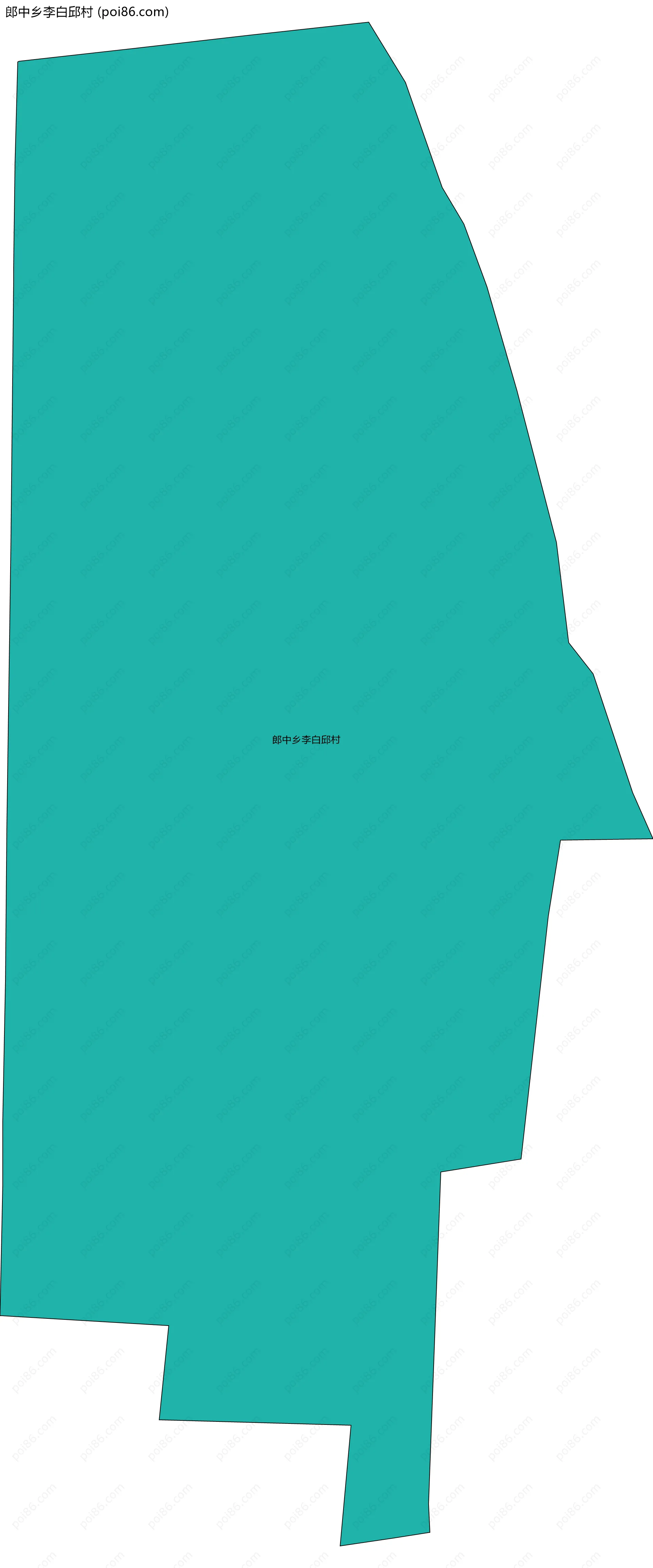 郎中乡李白邱村边界地图