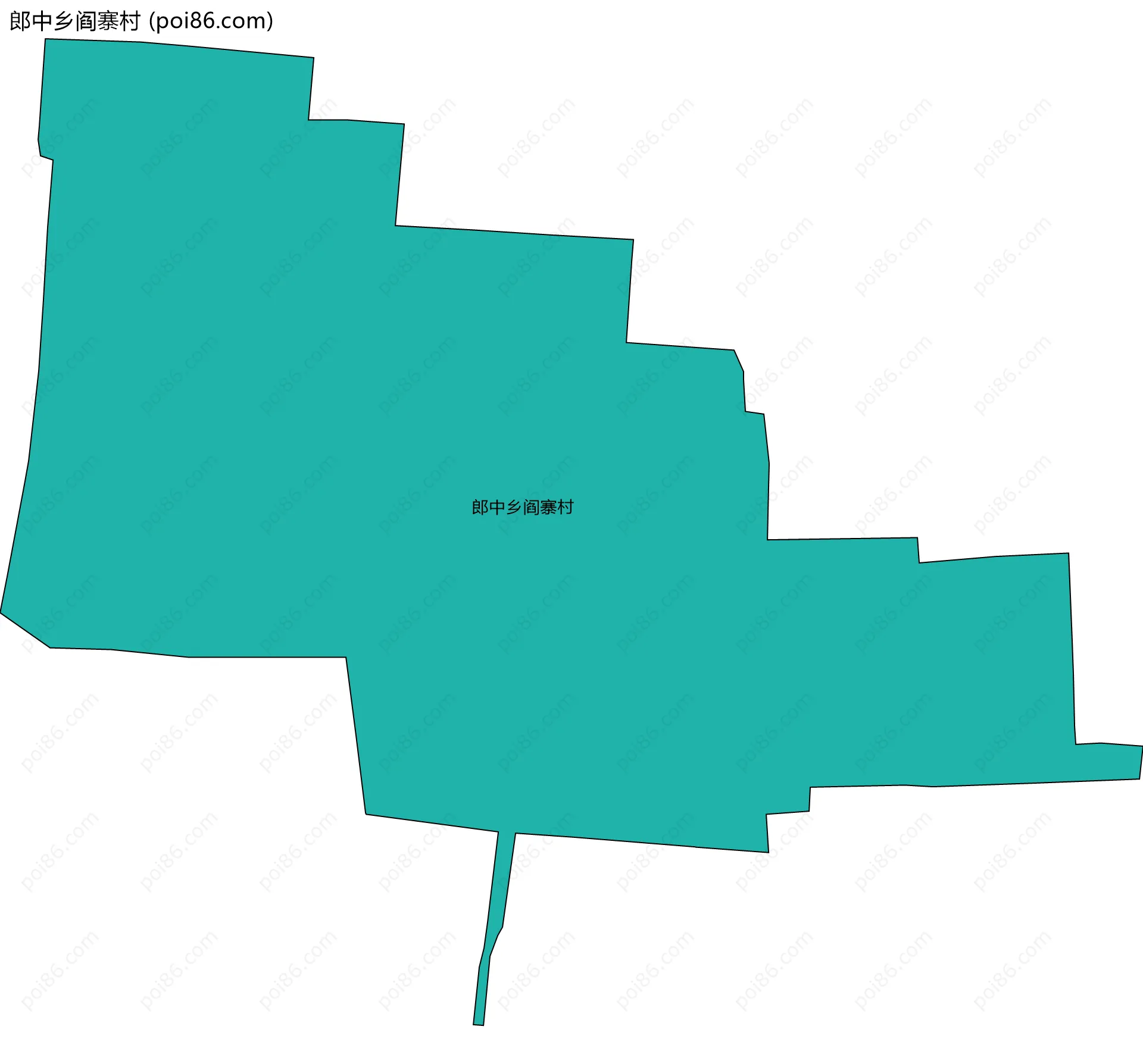 郎中乡阎寨村边界地图
