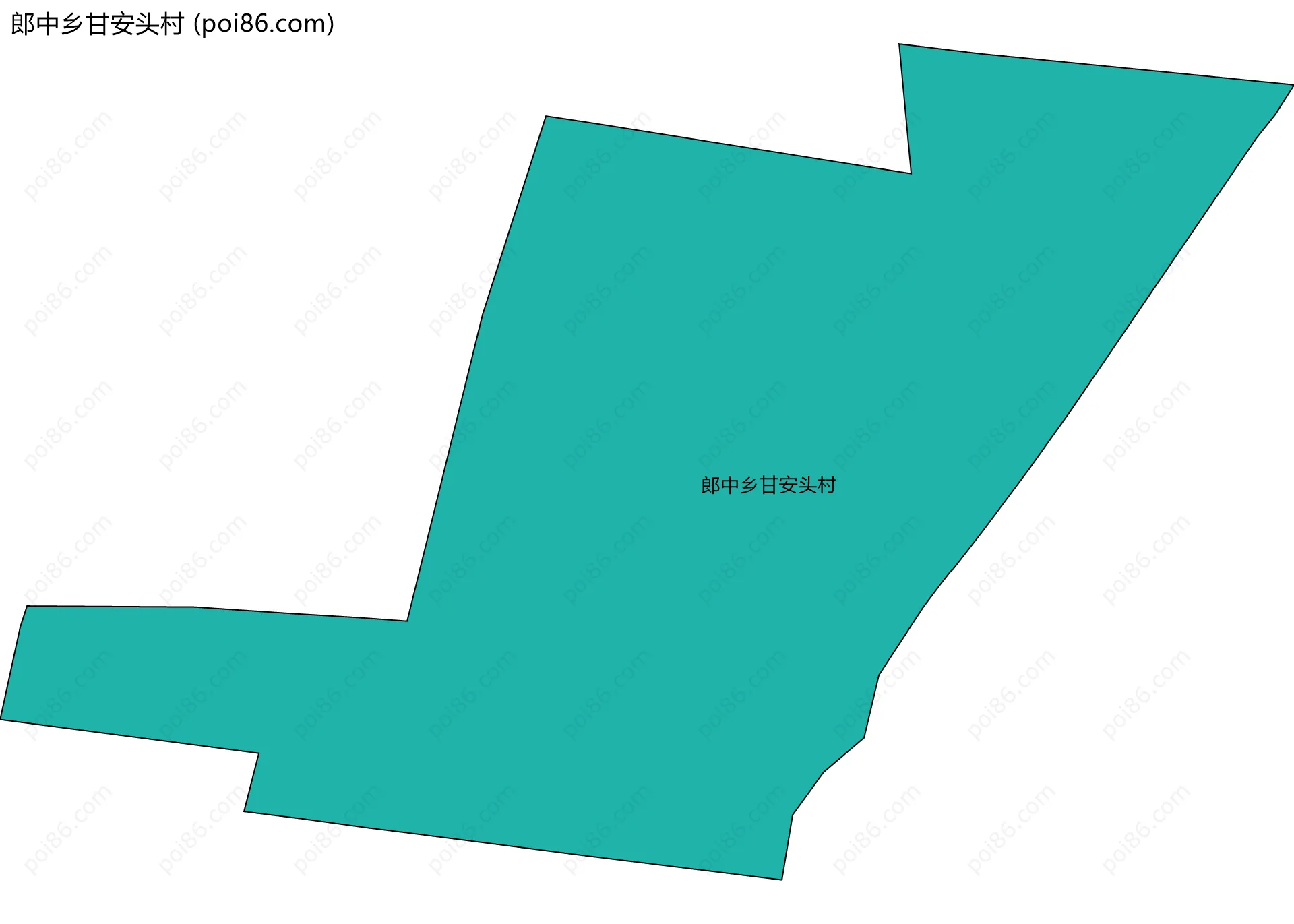 郎中乡甘安头村边界地图