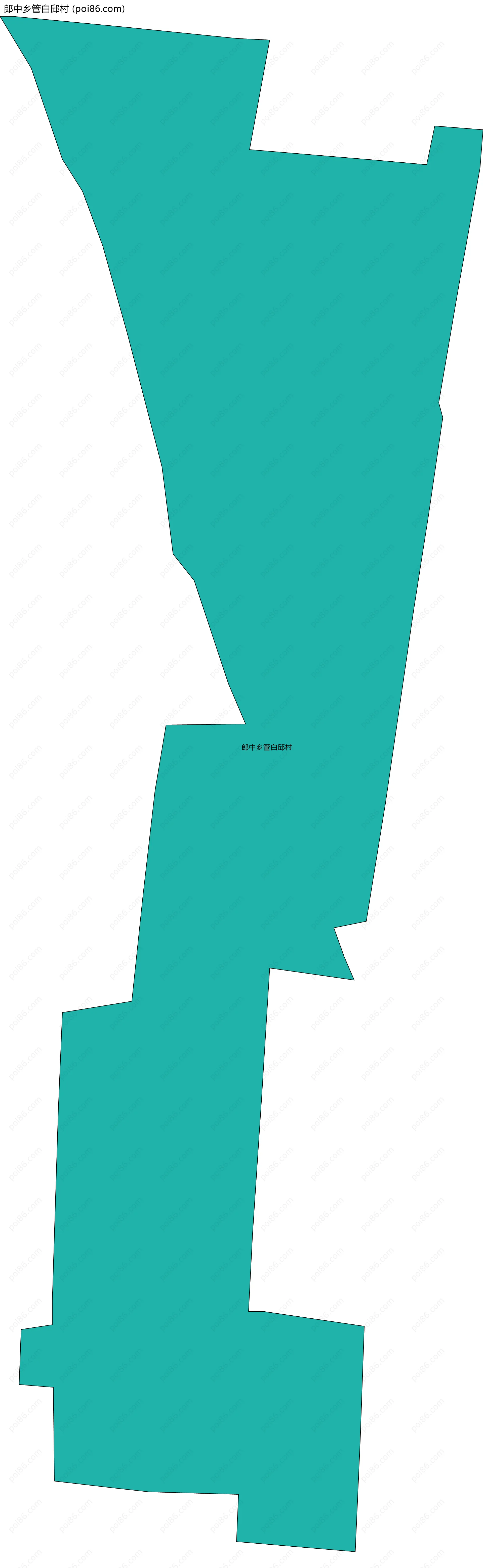 郎中乡管白邱村边界地图