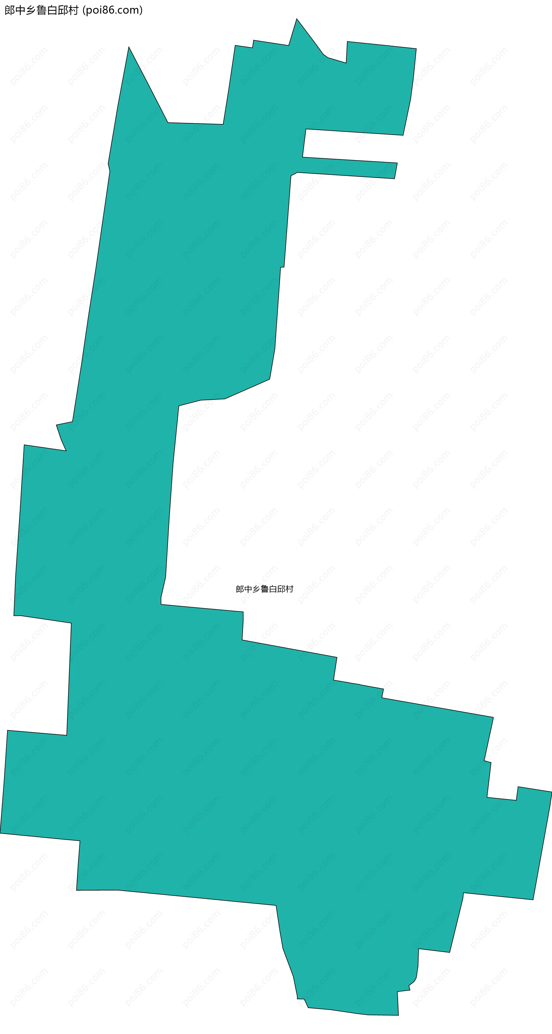 郎中乡鲁白邱村边界地图