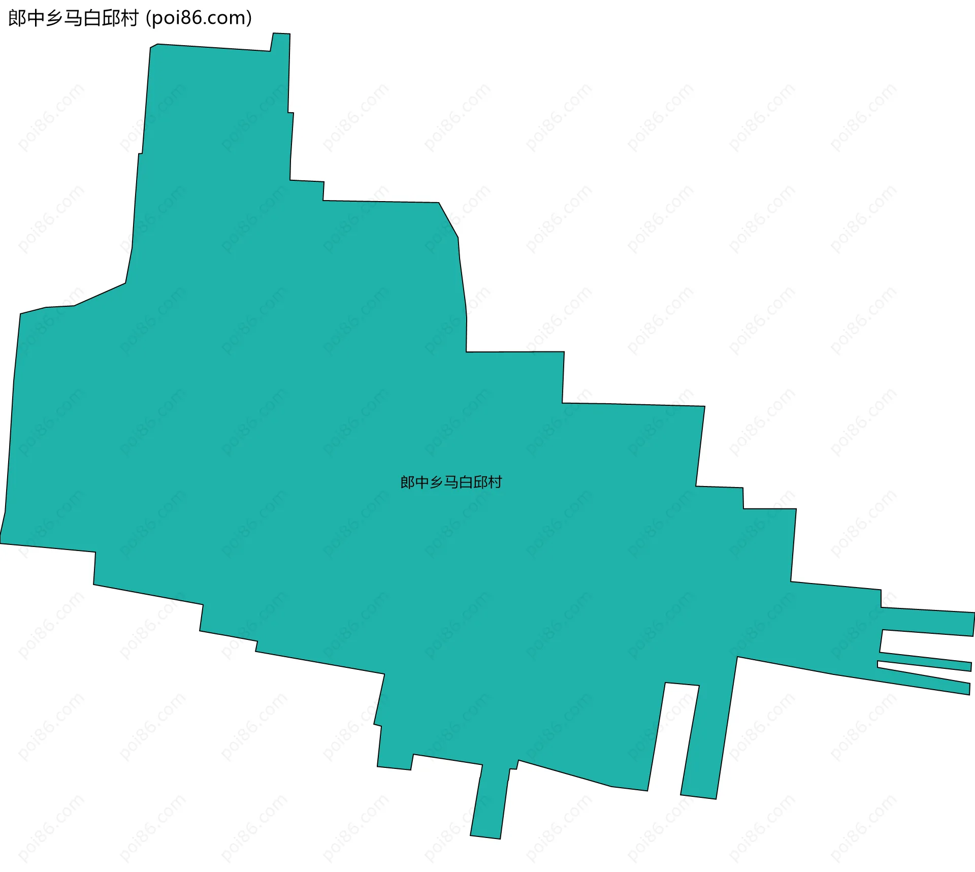 郎中乡马白邱村边界地图