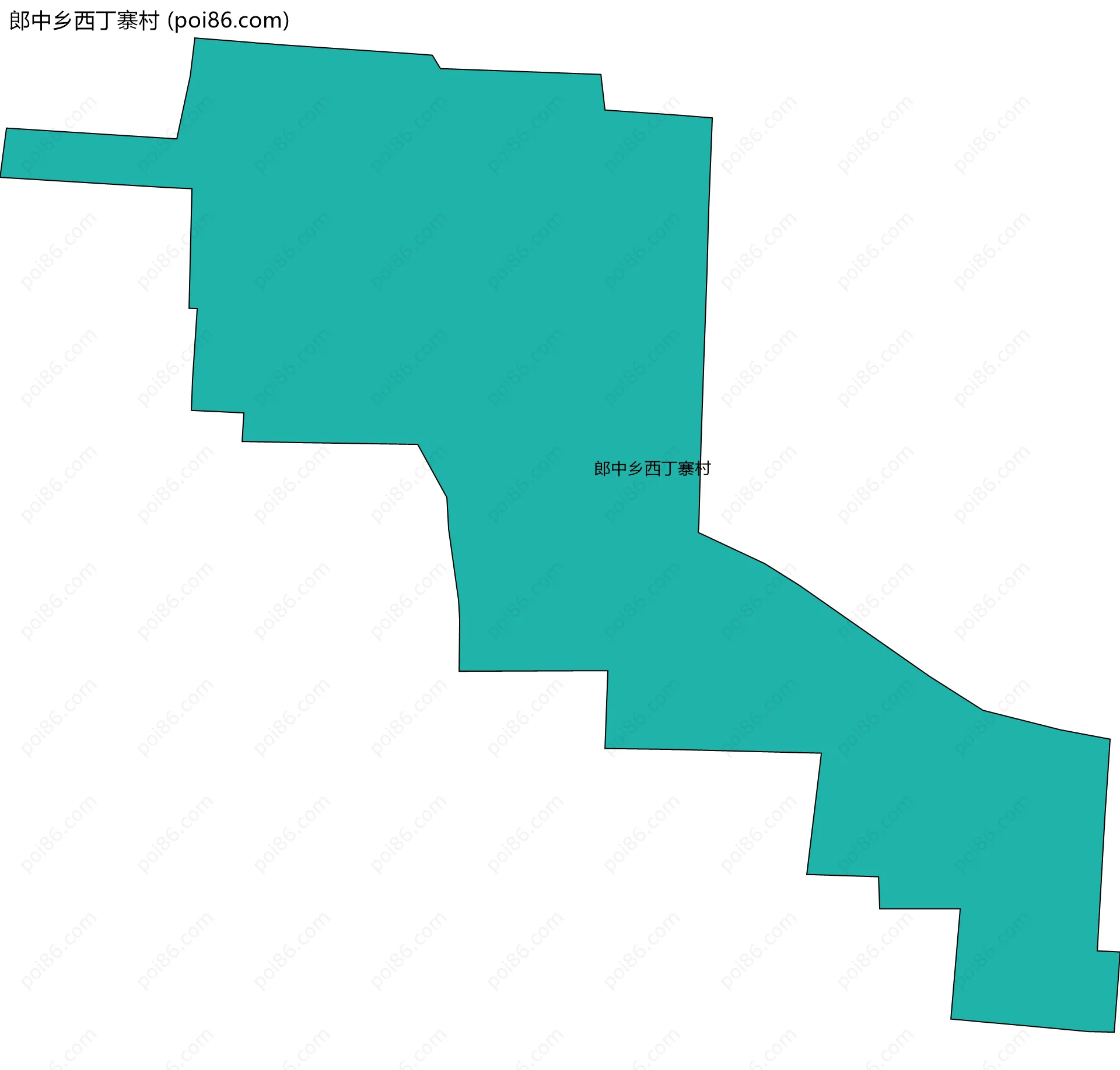 郎中乡西丁寨村边界地图