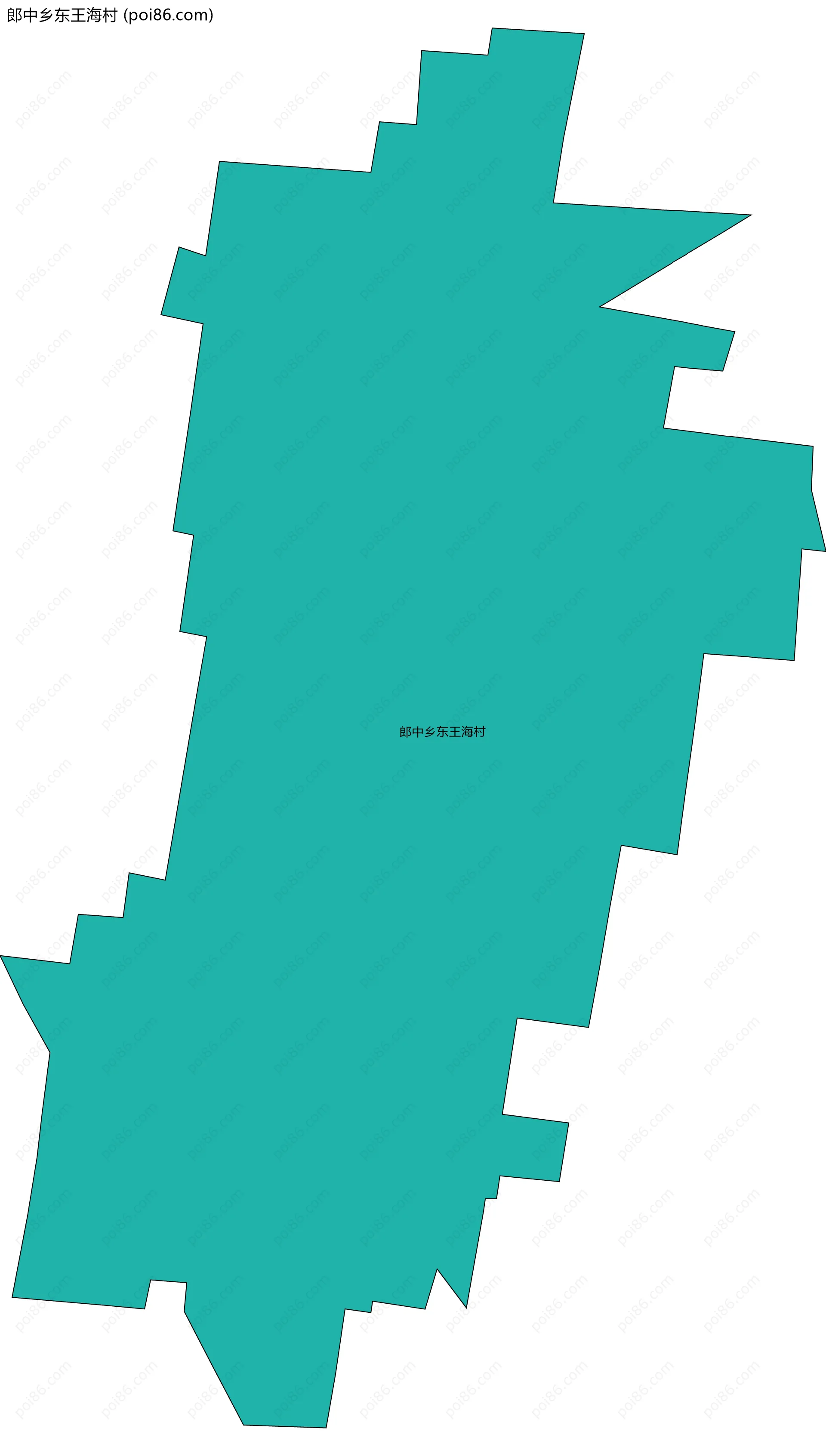 郎中乡东王海村边界地图