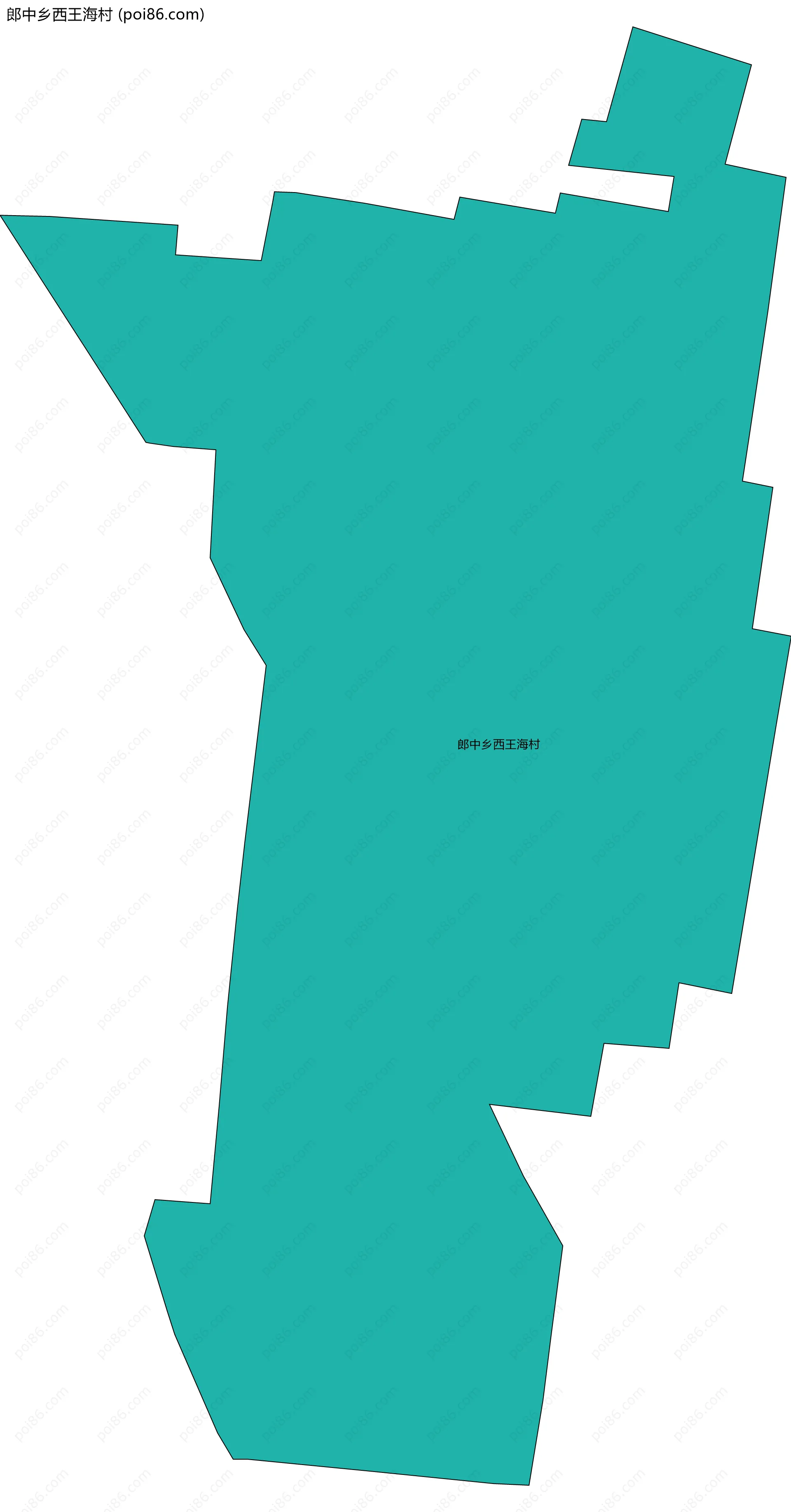 郎中乡西王海村边界地图