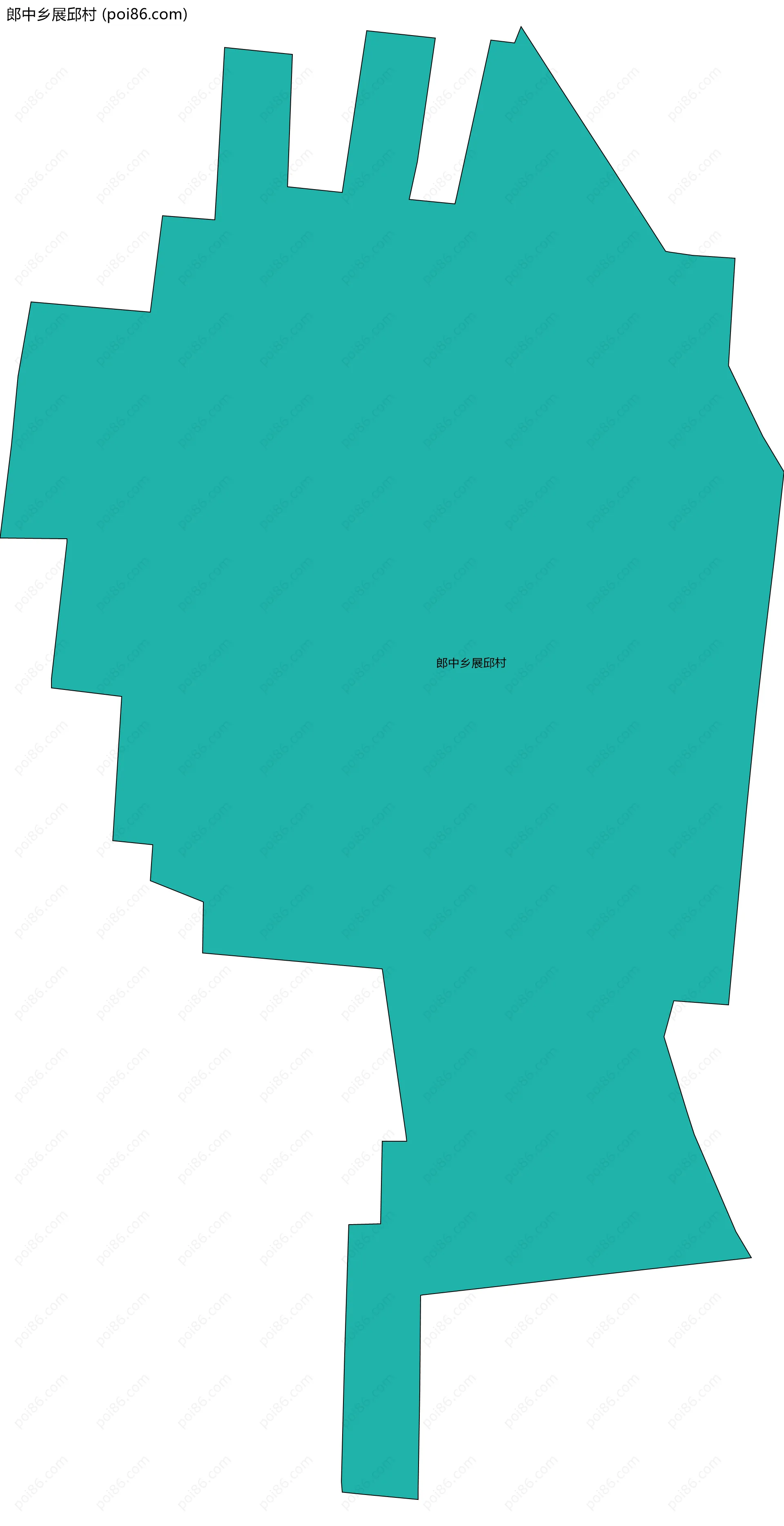 郎中乡展邱村边界地图