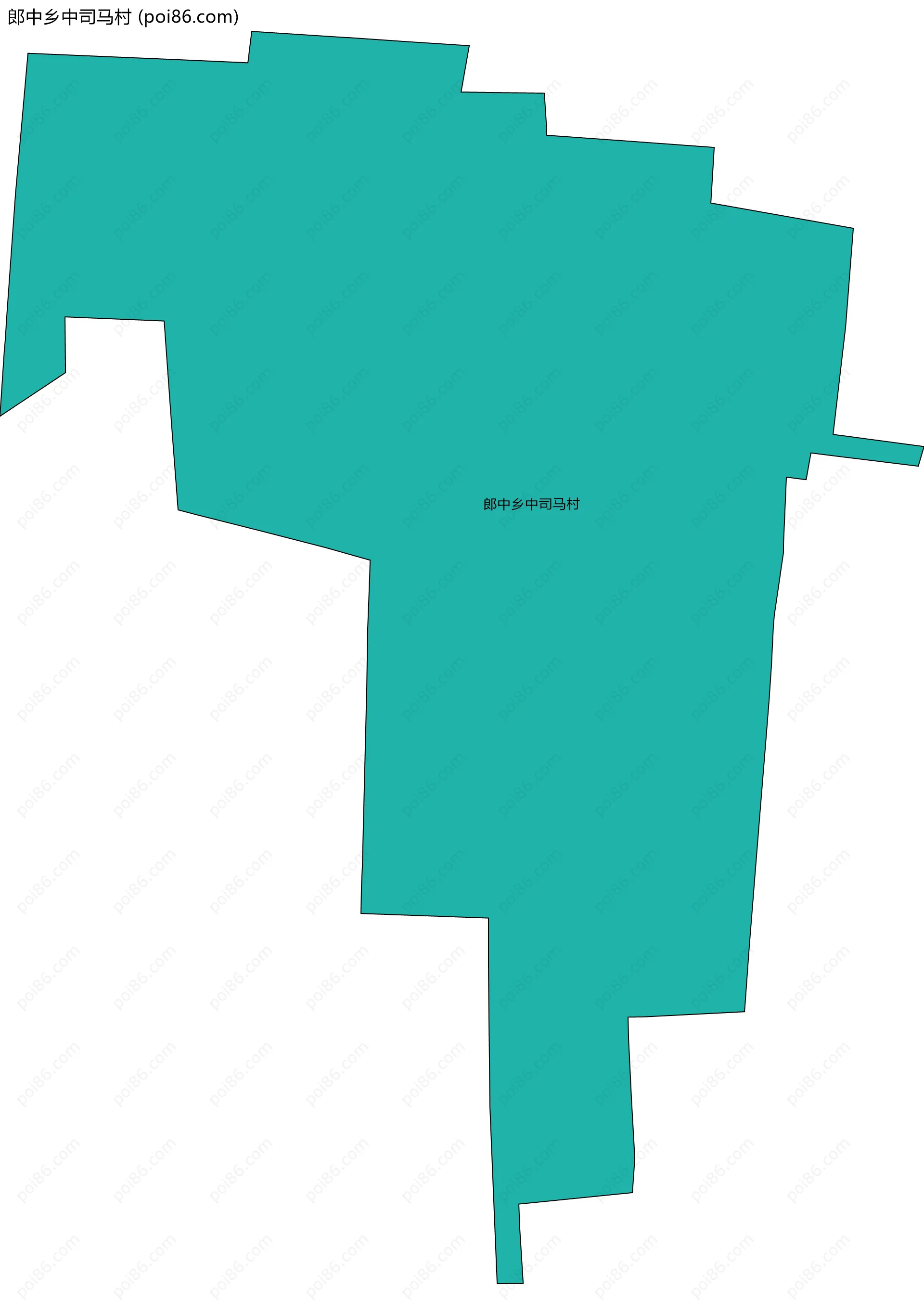 郎中乡中司马村边界地图