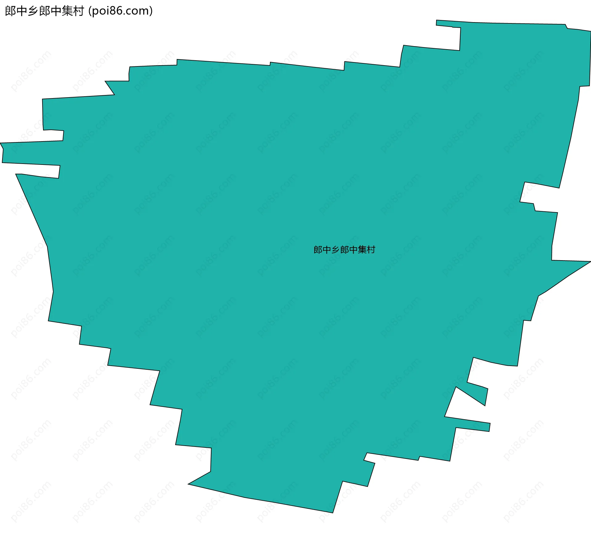 郎中乡郎中集村边界地图