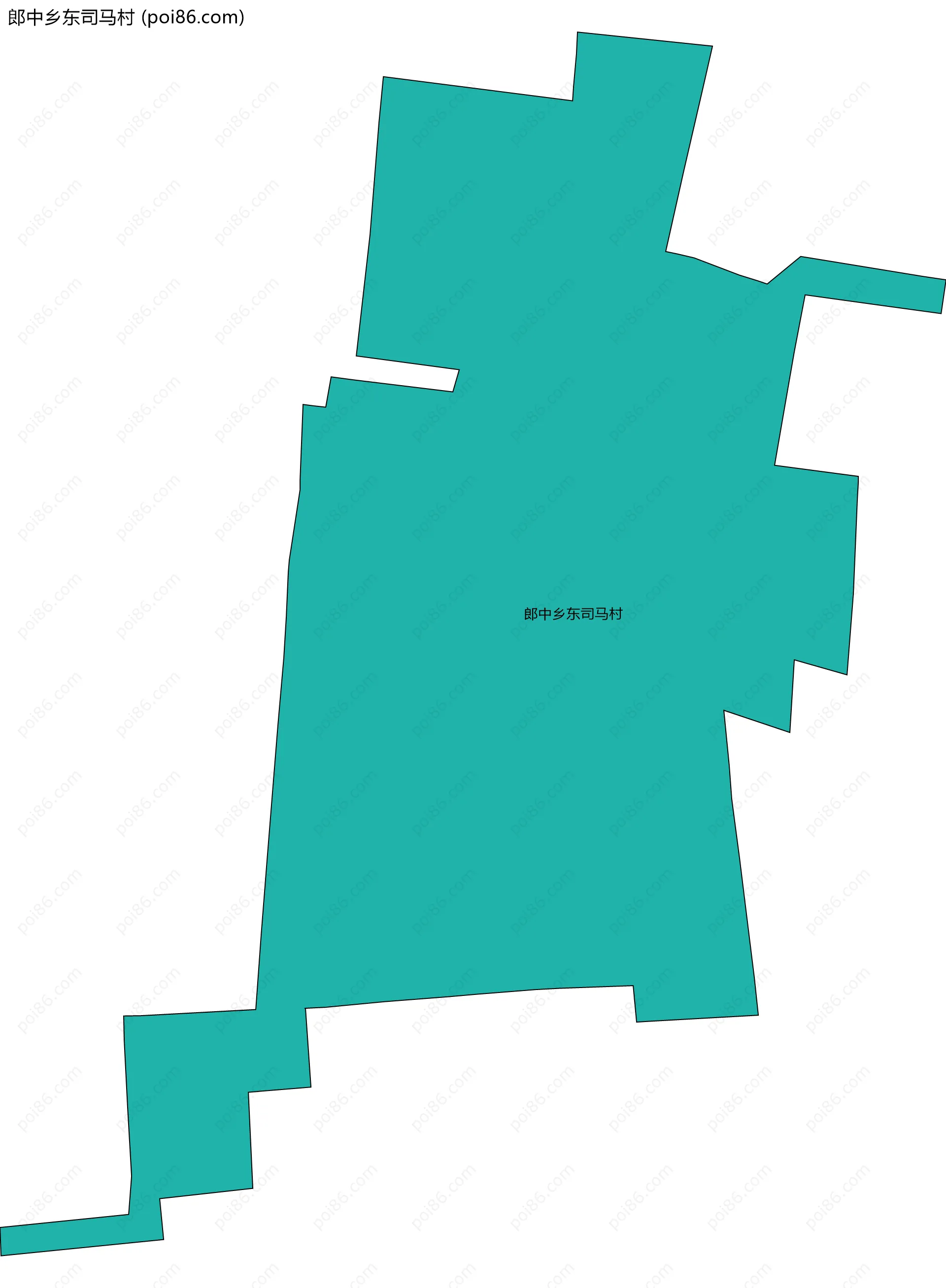 郎中乡东司马村边界地图