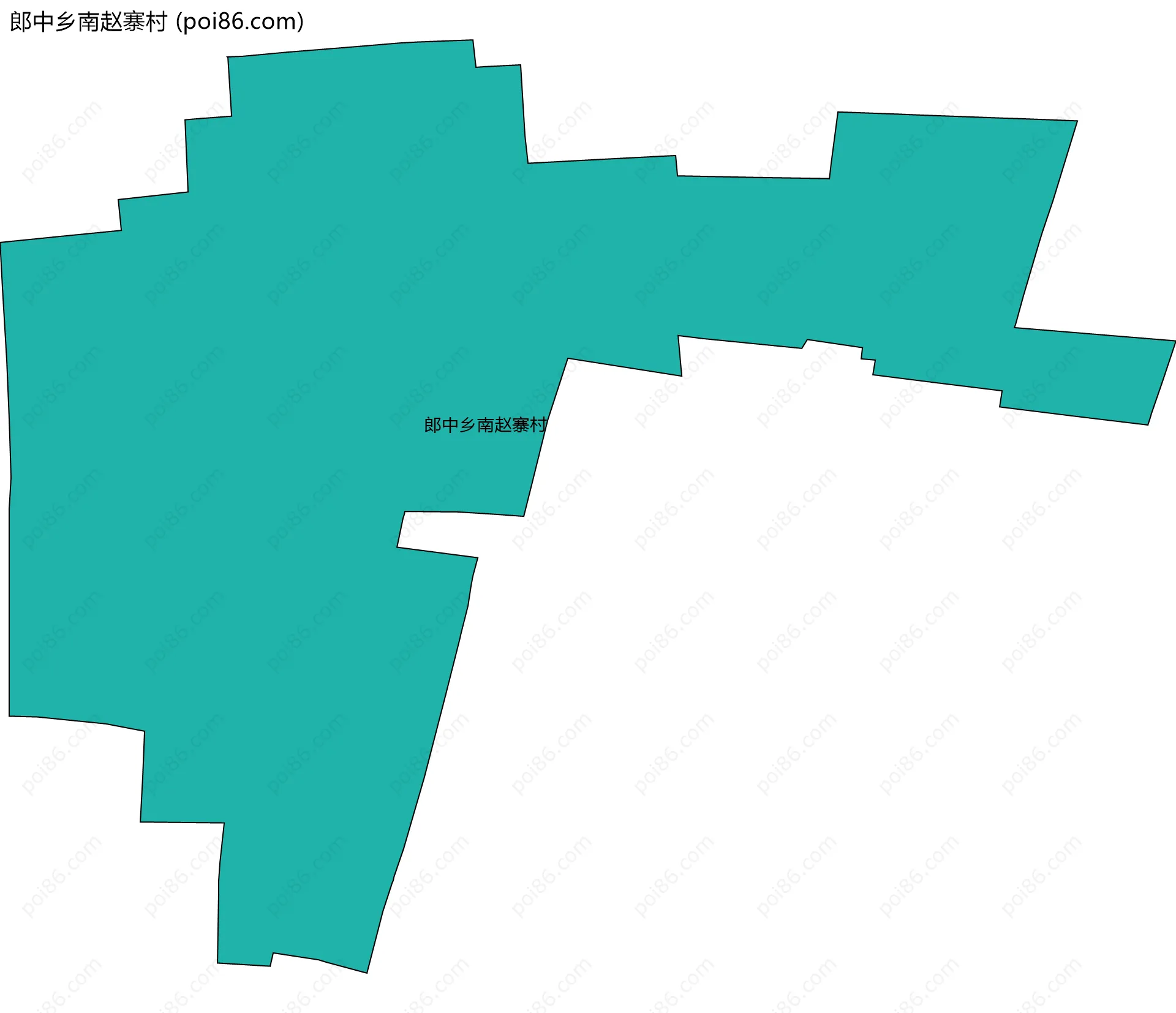 郎中乡南赵寨村边界地图