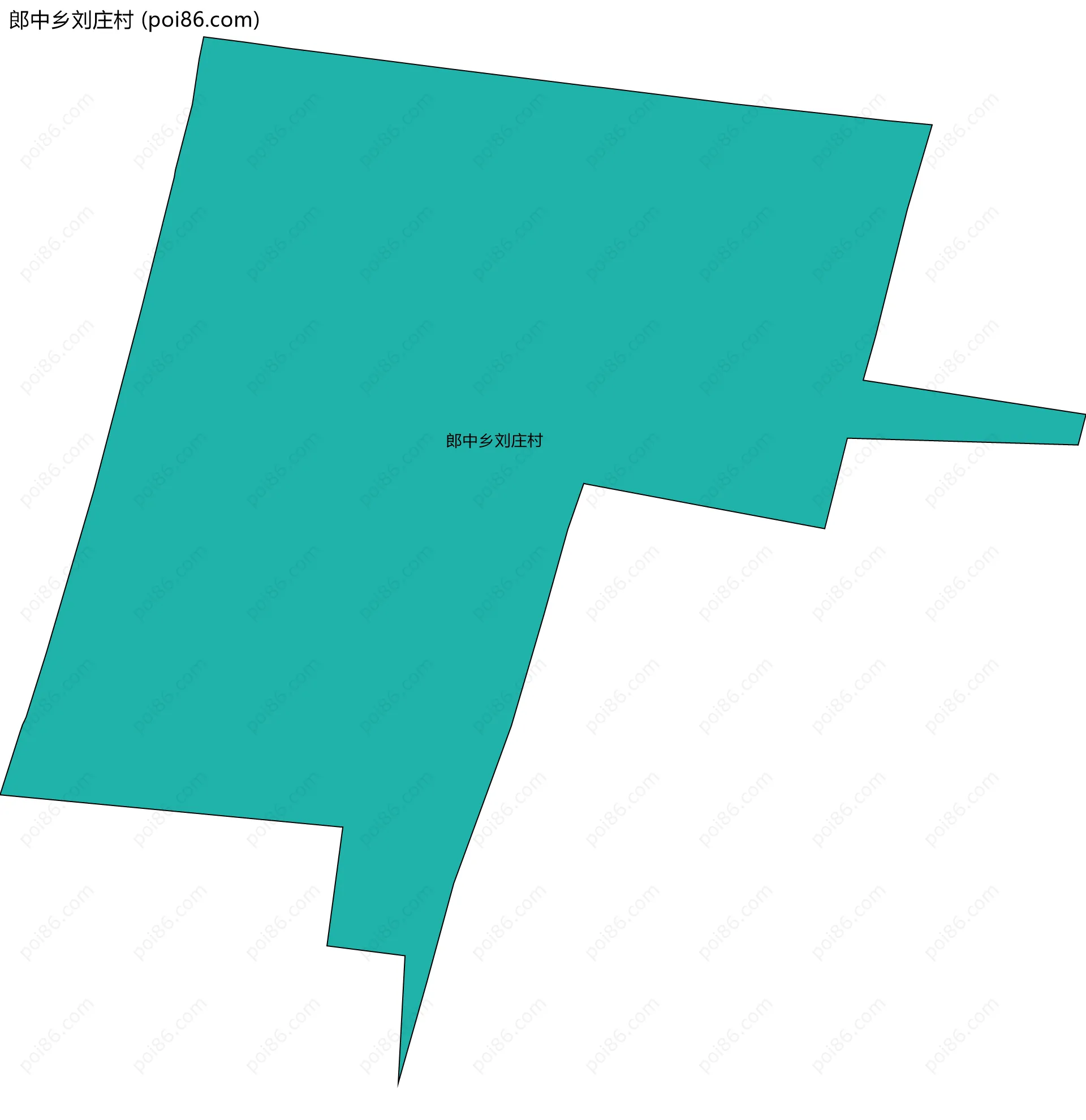 郎中乡刘庄村边界地图