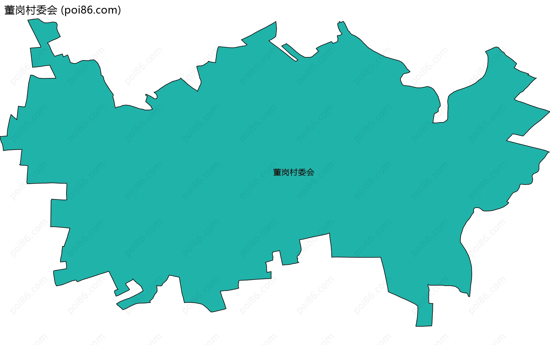 董岗村委会边界地图