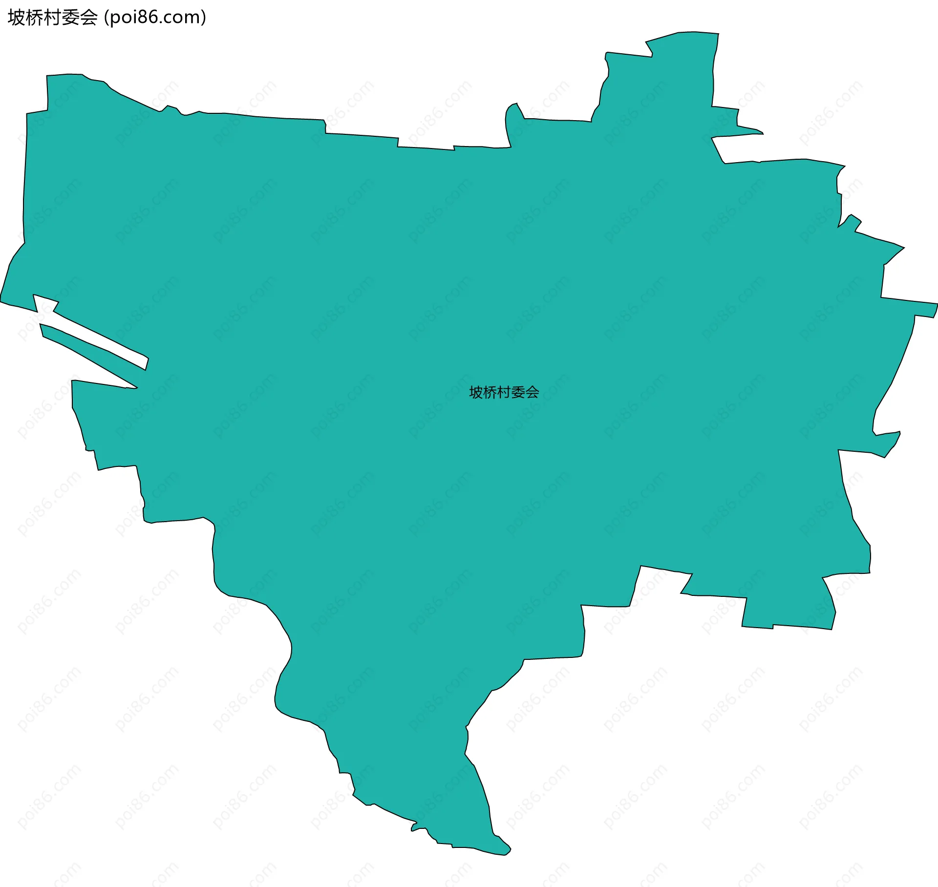 坡桥村委会边界地图