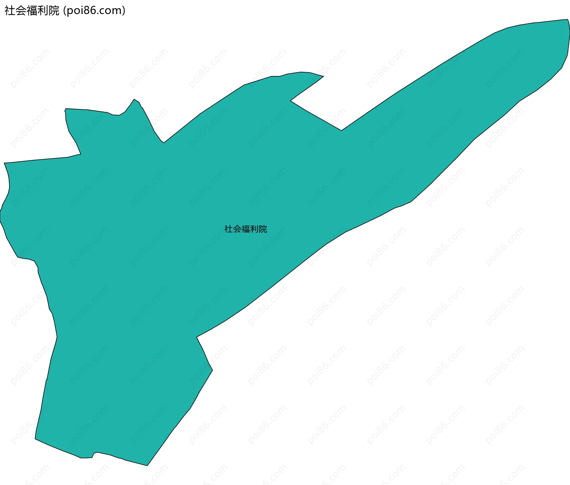 社会福利院边界地图