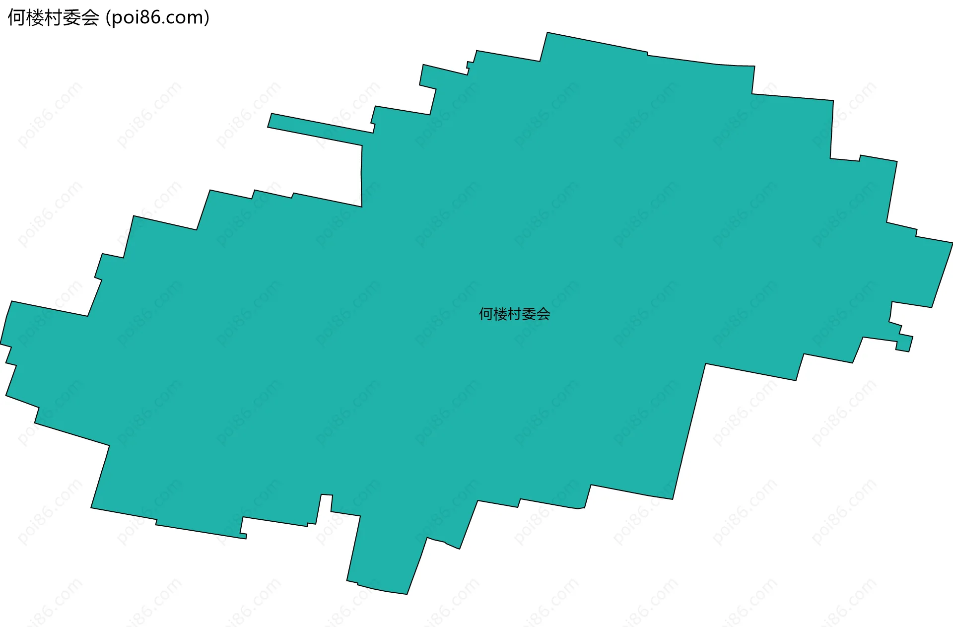 何楼村委会边界地图