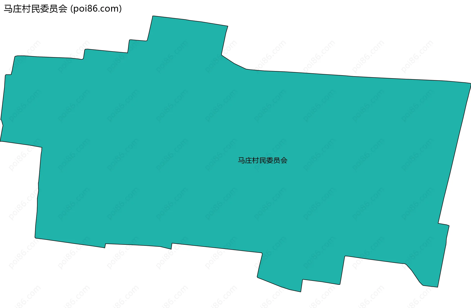 马庄村民委员会边界地图