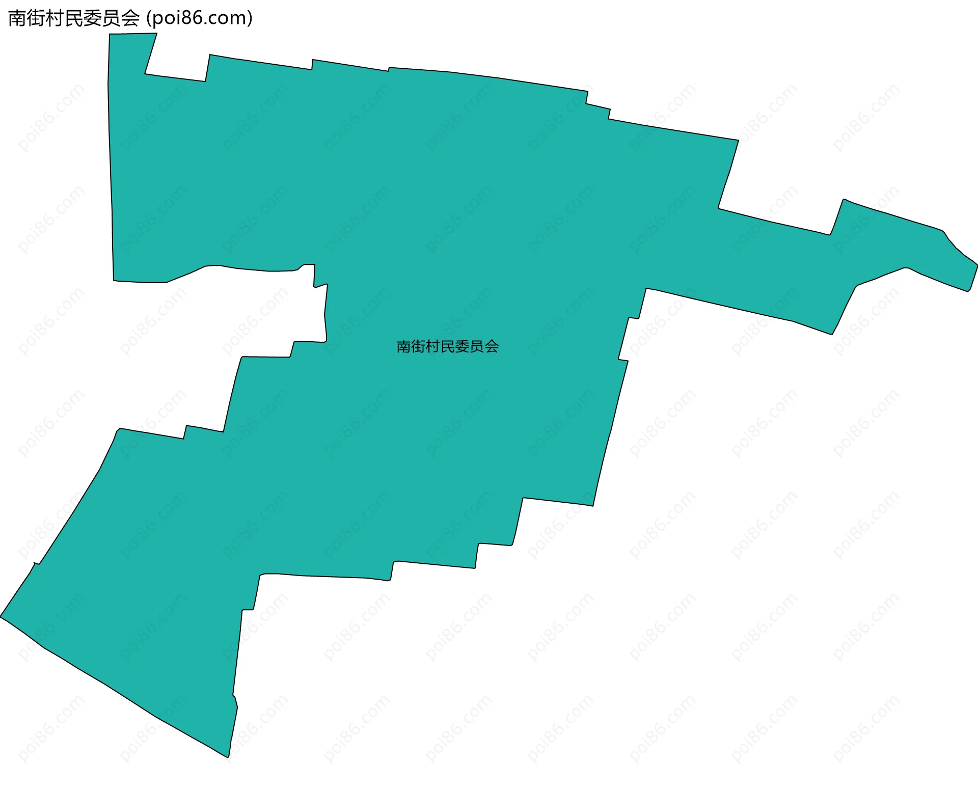 南街村民委员会边界地图
