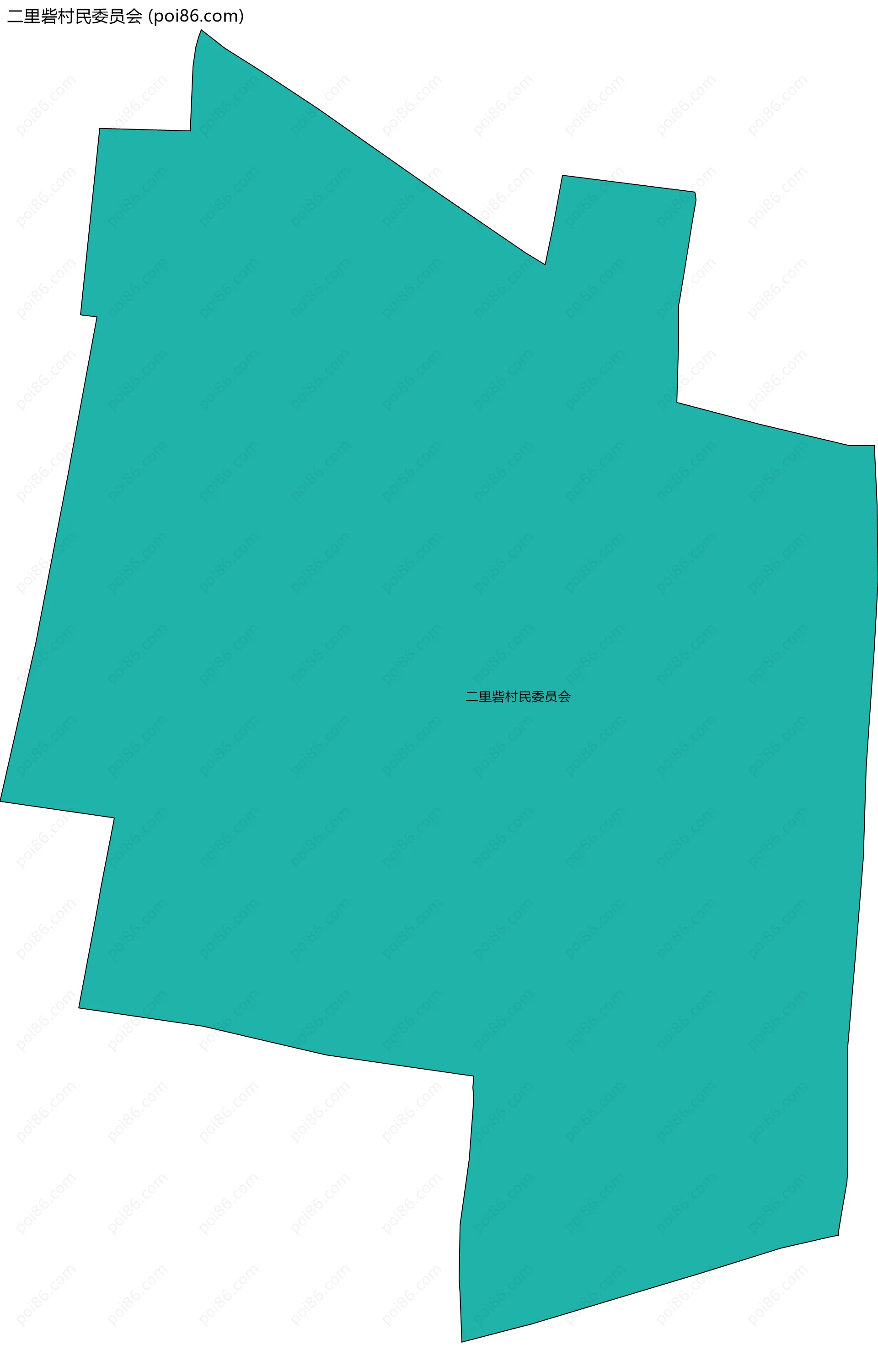 二里砦村民委员会边界地图