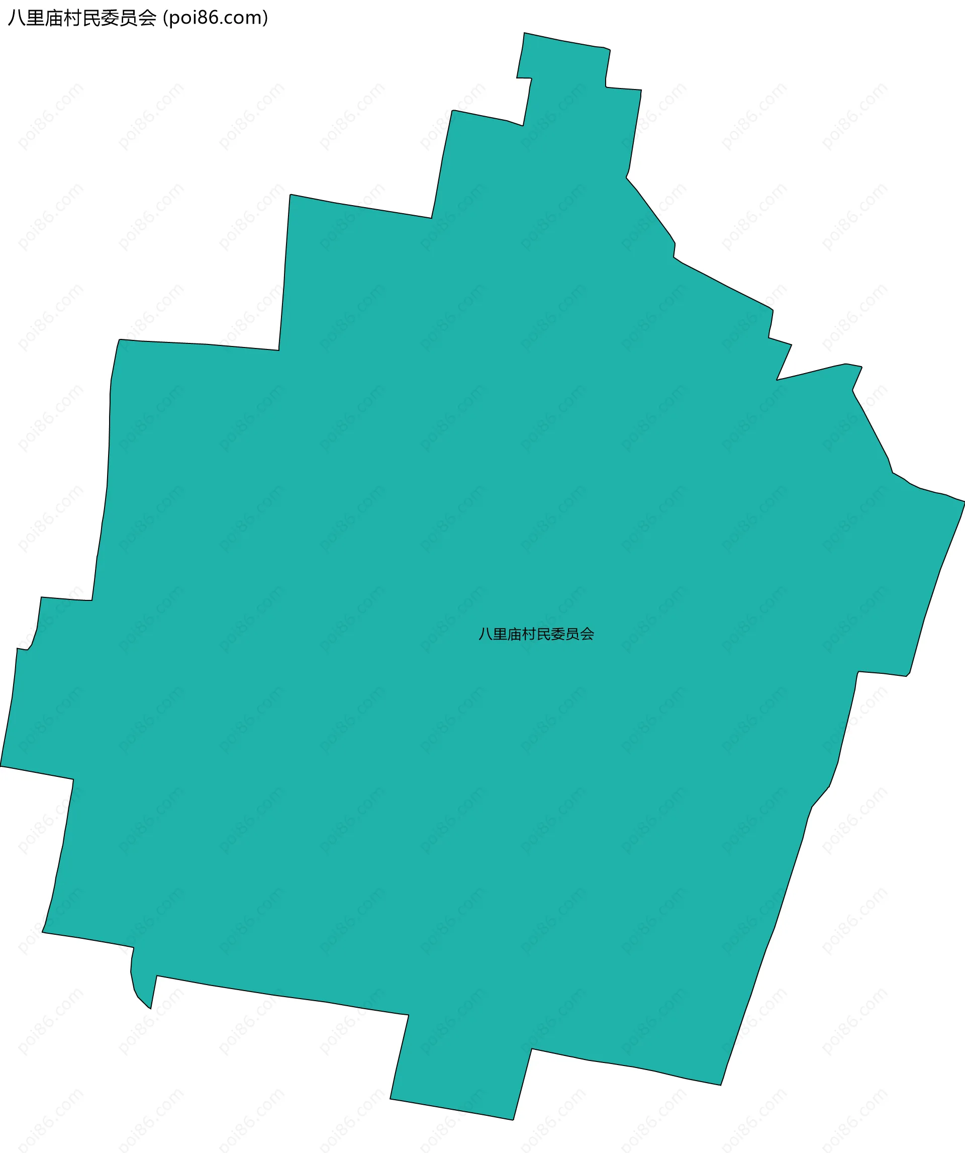 八里庙村民委员会边界地图
