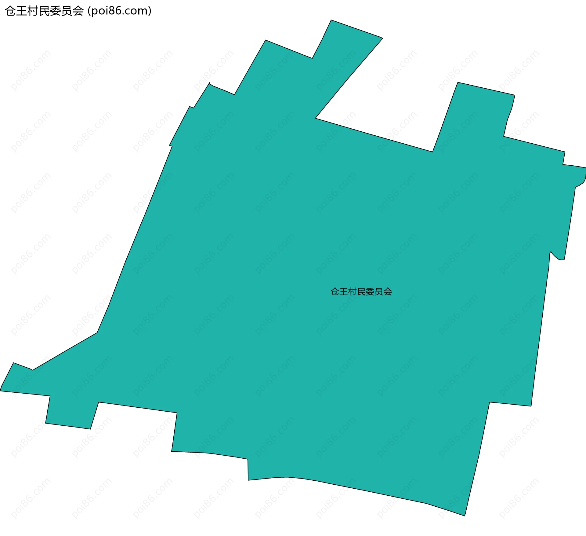 仓王村民委员会边界地图