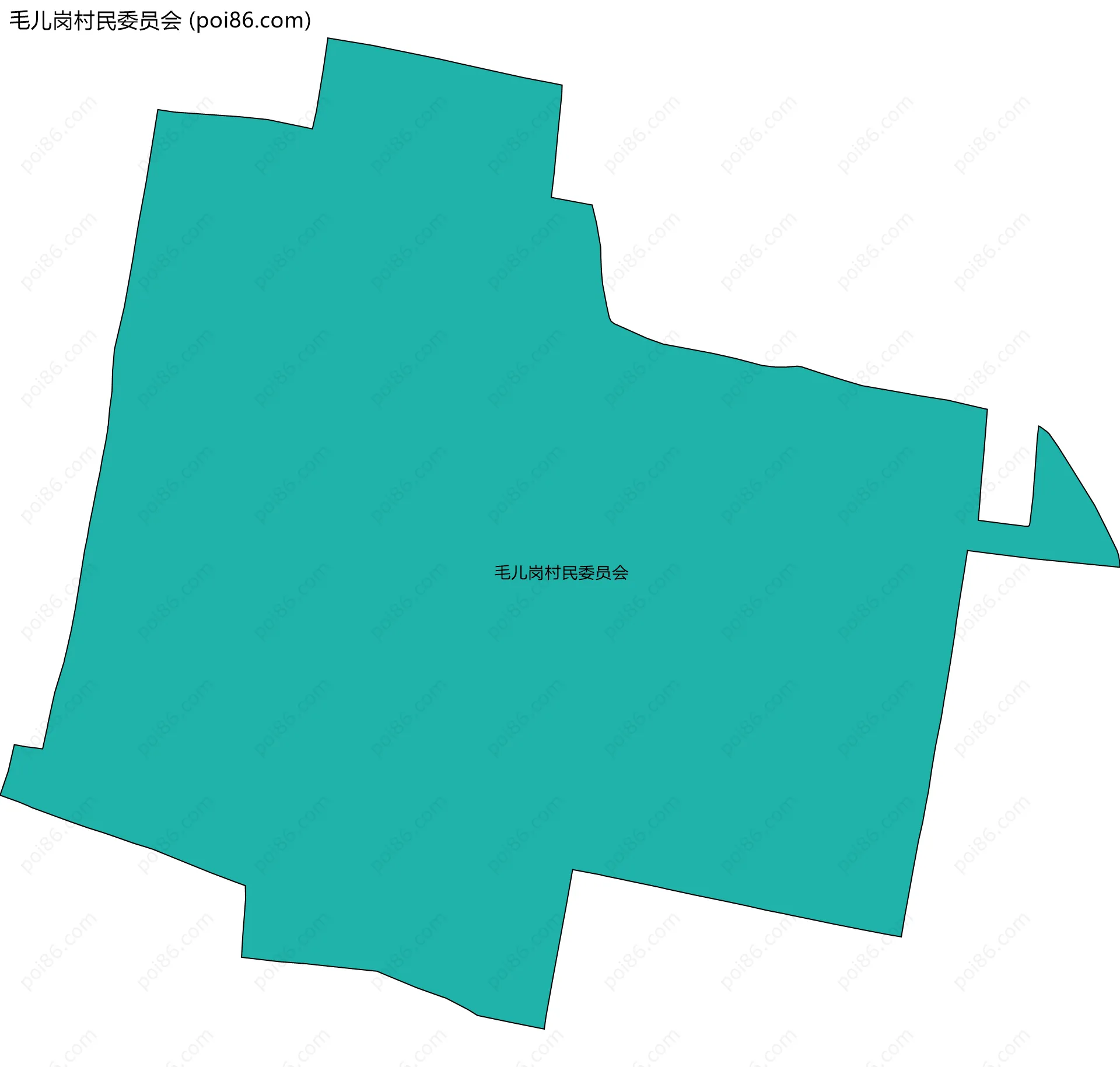 毛儿岗村民委员会边界地图