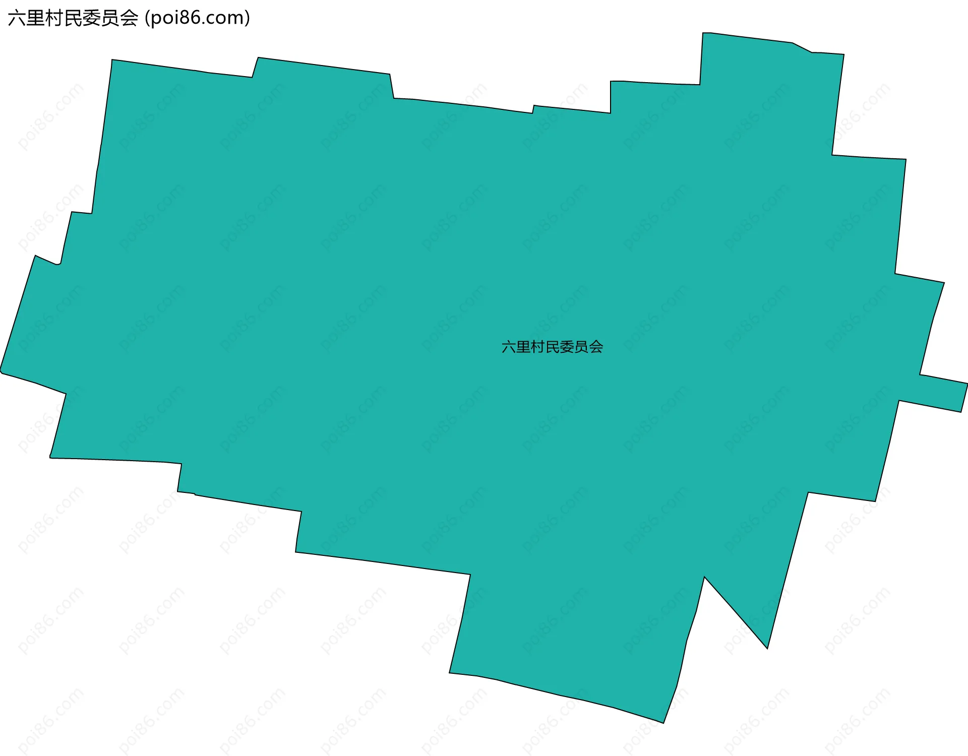 六里村民委员会边界地图