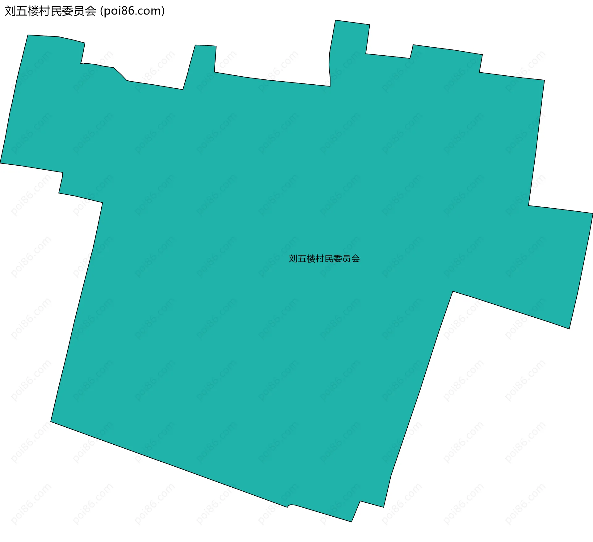 刘五楼村民委员会边界地图