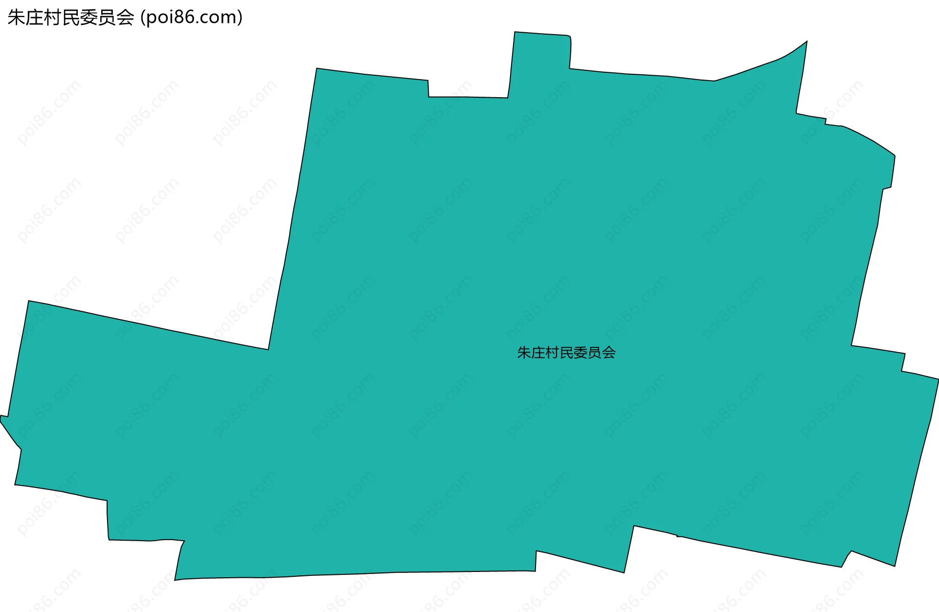 朱庄村民委员会边界地图