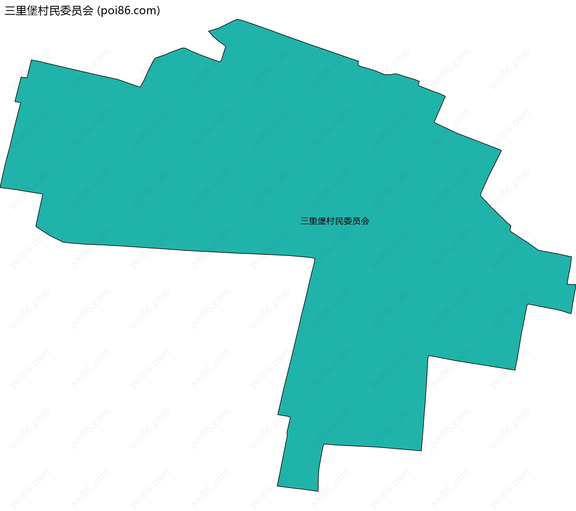 三里堡村民委员会边界地图