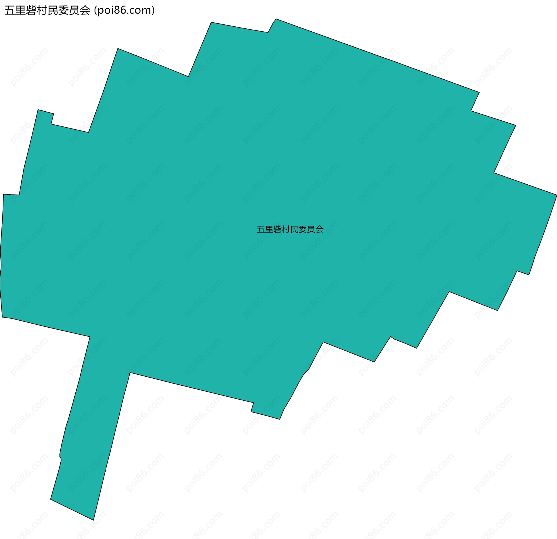 五里砦村民委员会边界地图