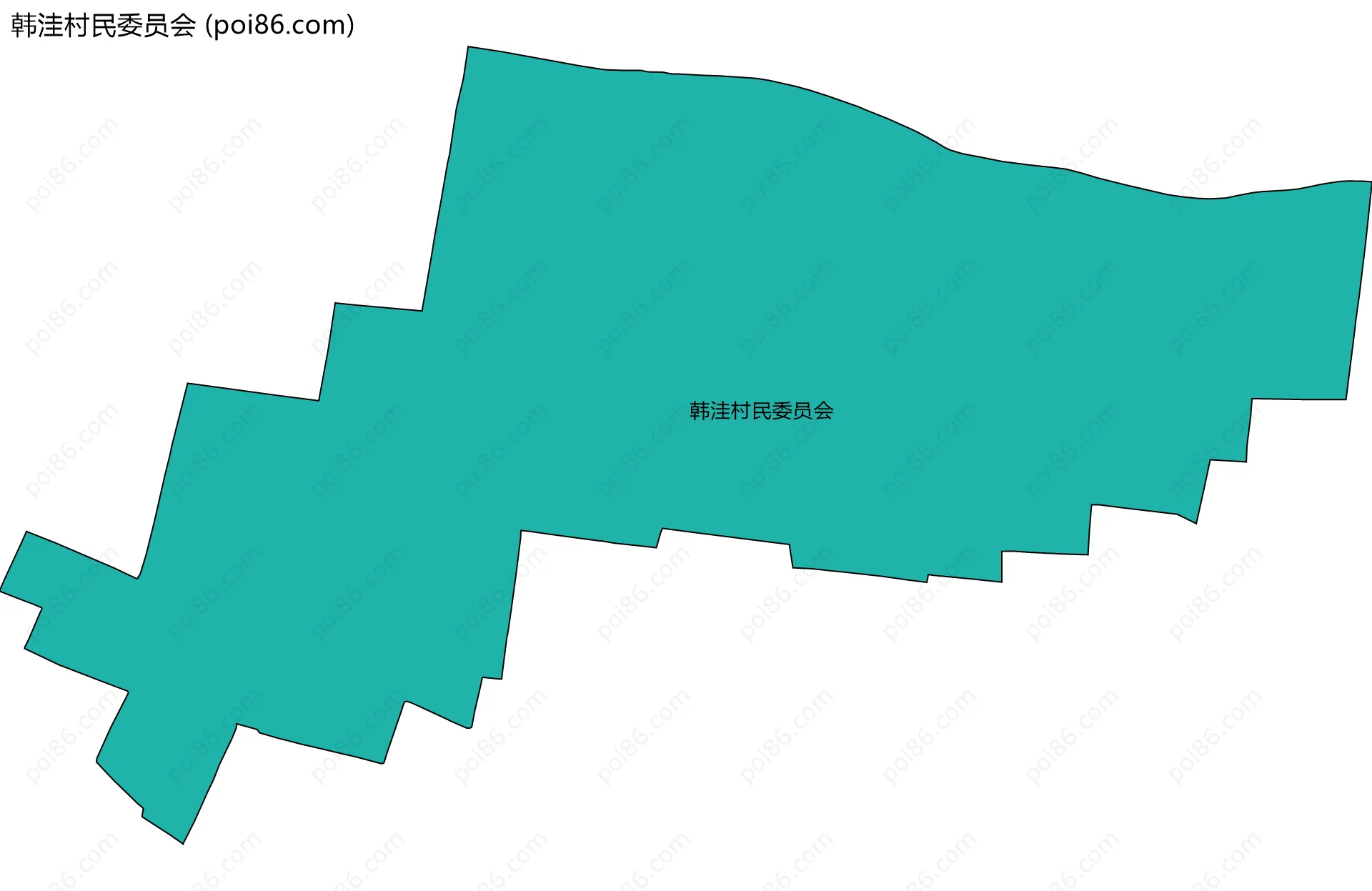韩洼村民委员会边界地图