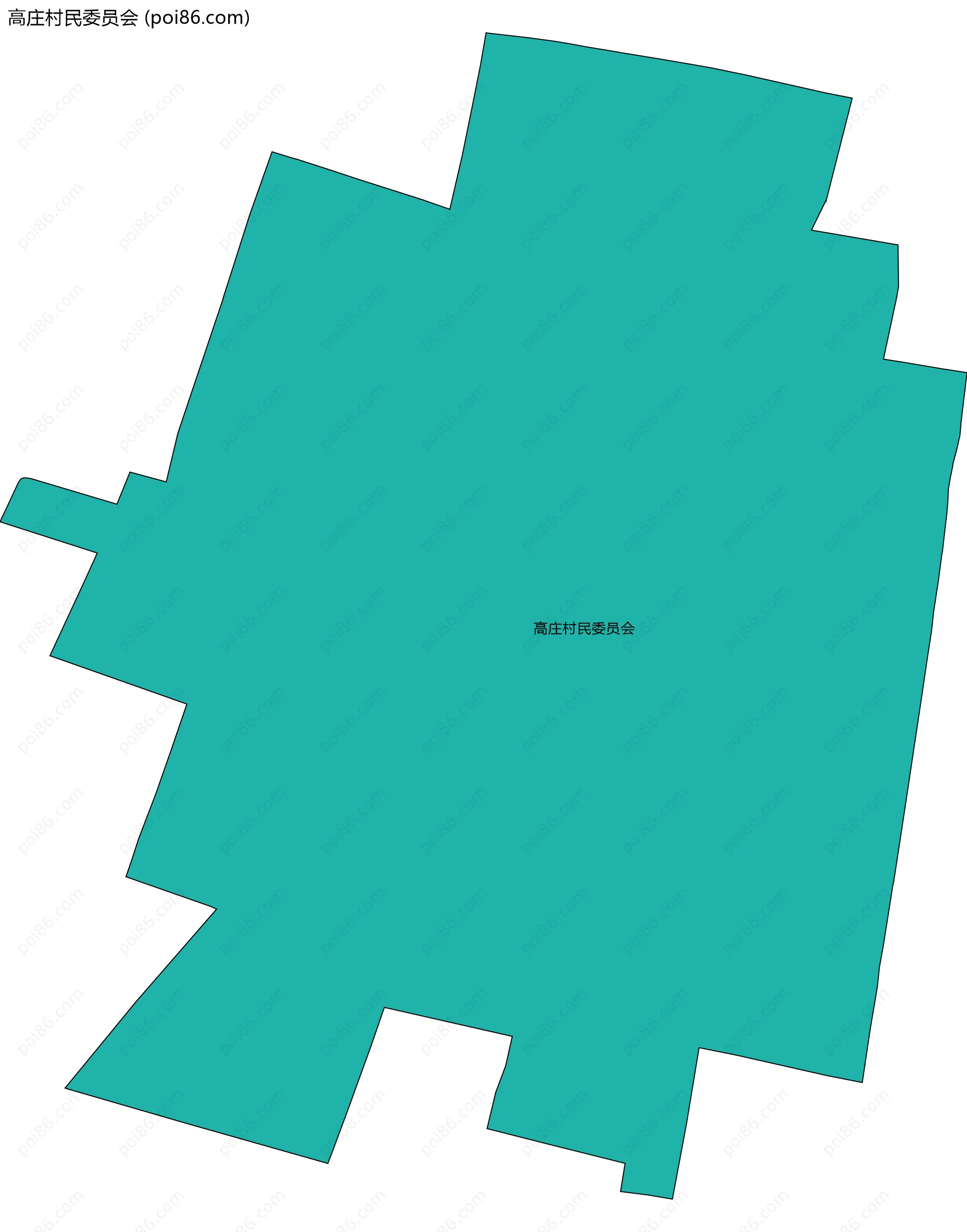 高庄村民委员会边界地图