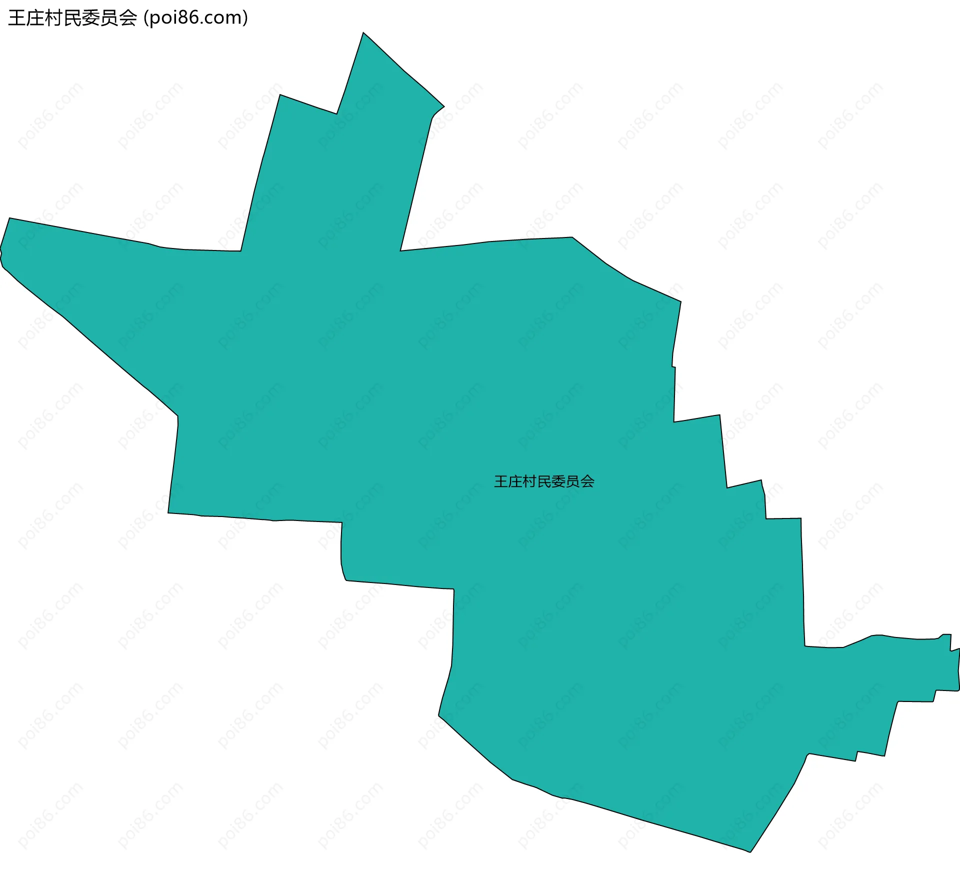 王庄村民委员会边界地图