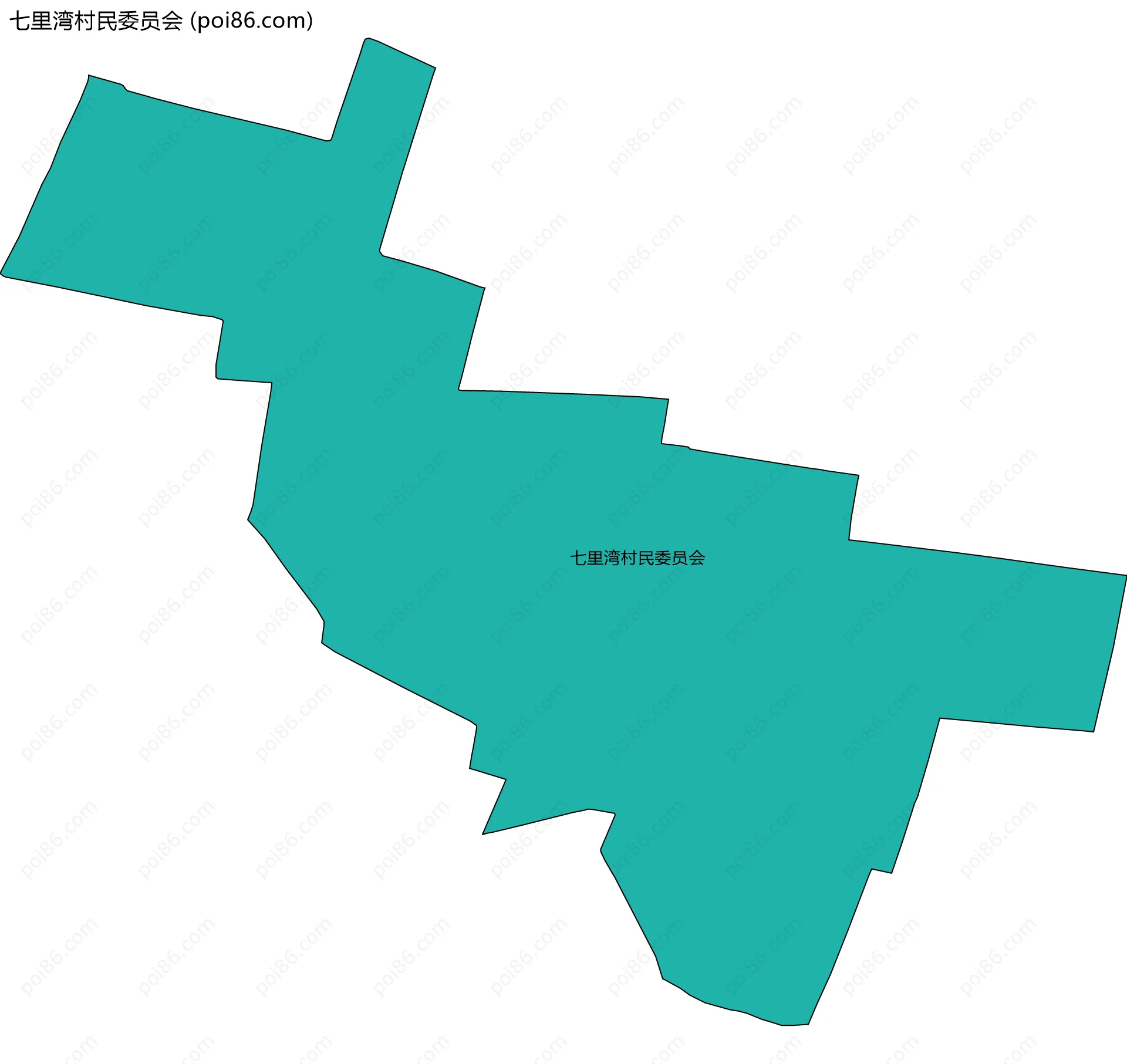 七里湾村民委员会边界地图
