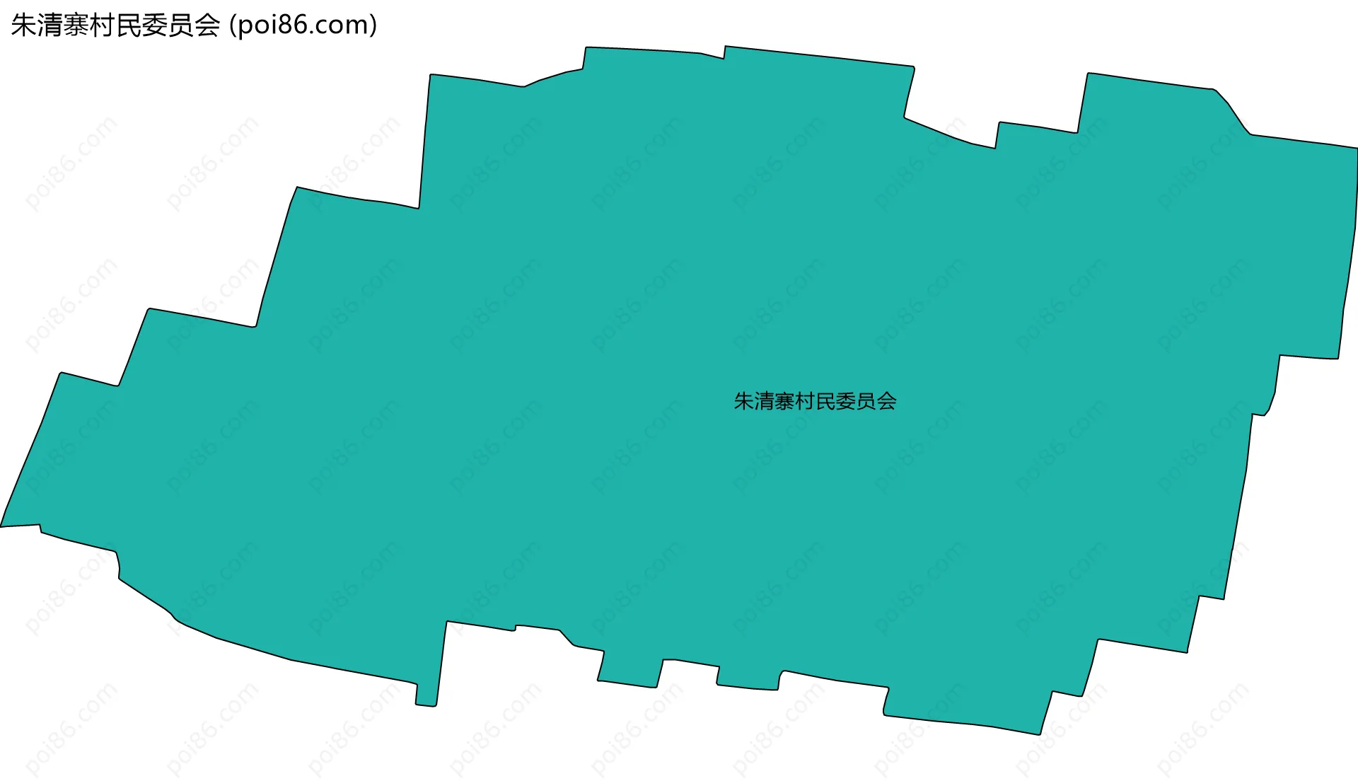 朱清寨村民委员会边界地图