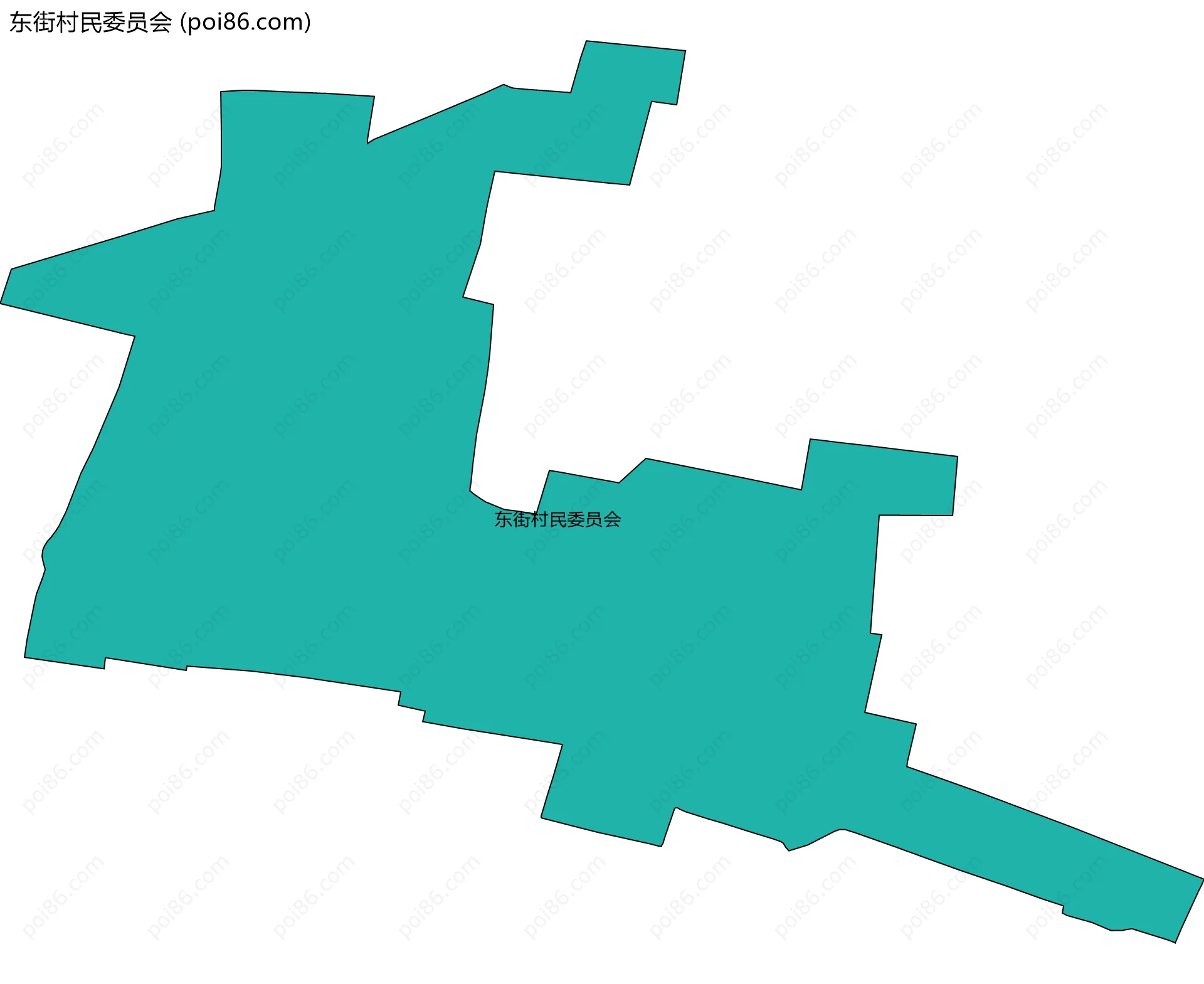 东街村民委员会边界地图