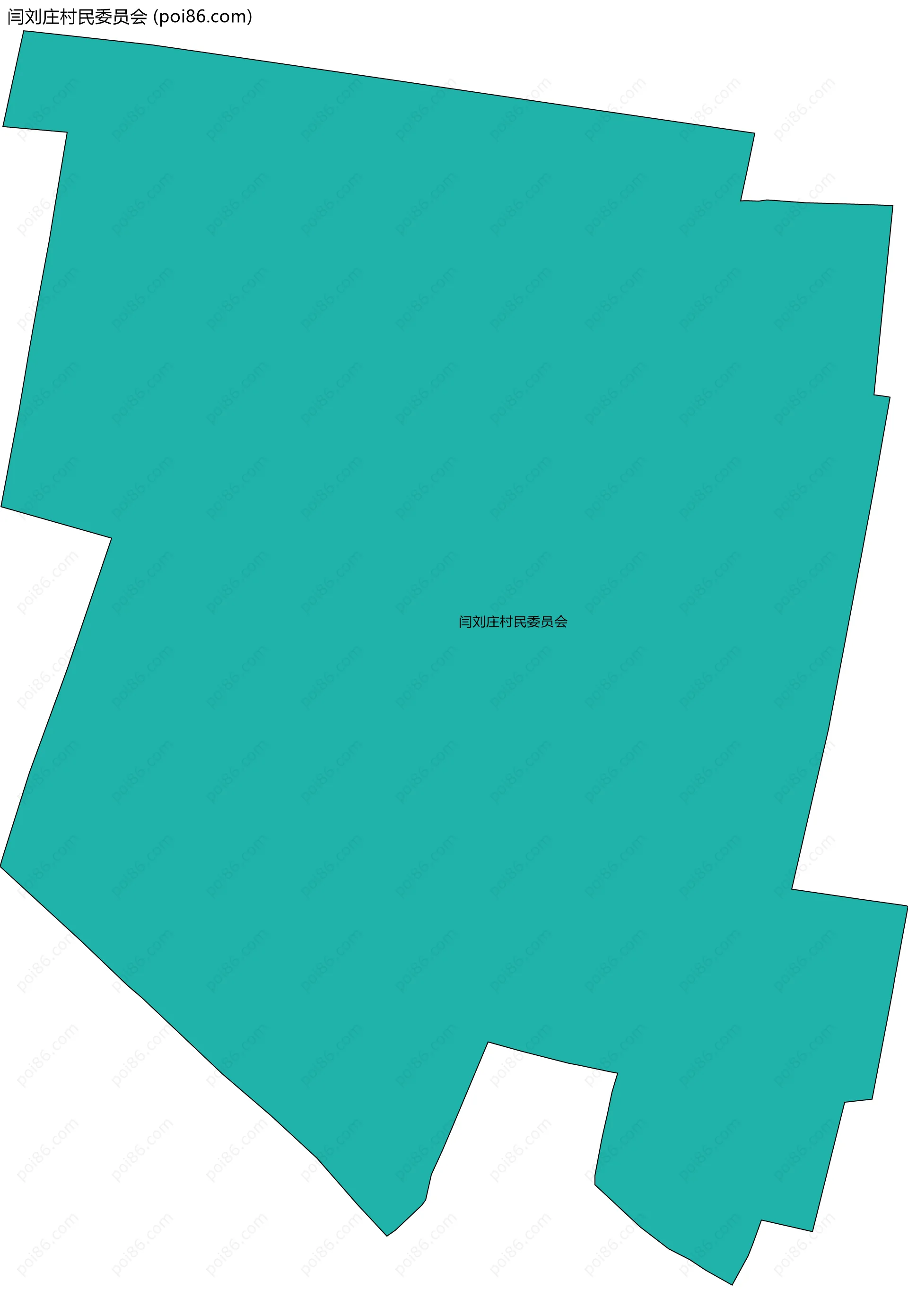 闫刘庄村民委员会边界地图