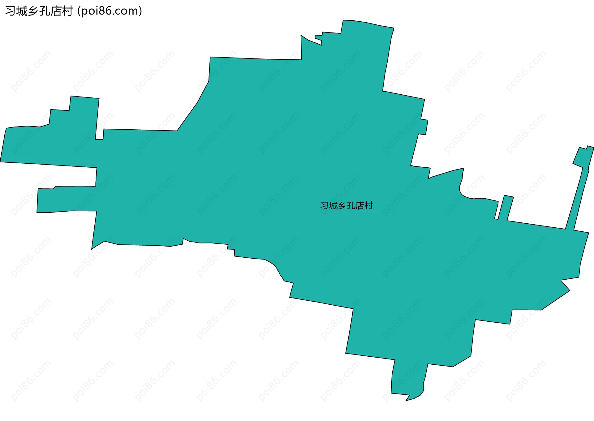 习城乡孔店村边界地图