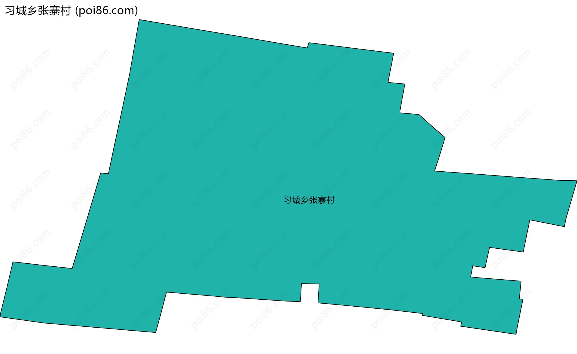 习城乡张寨村边界地图