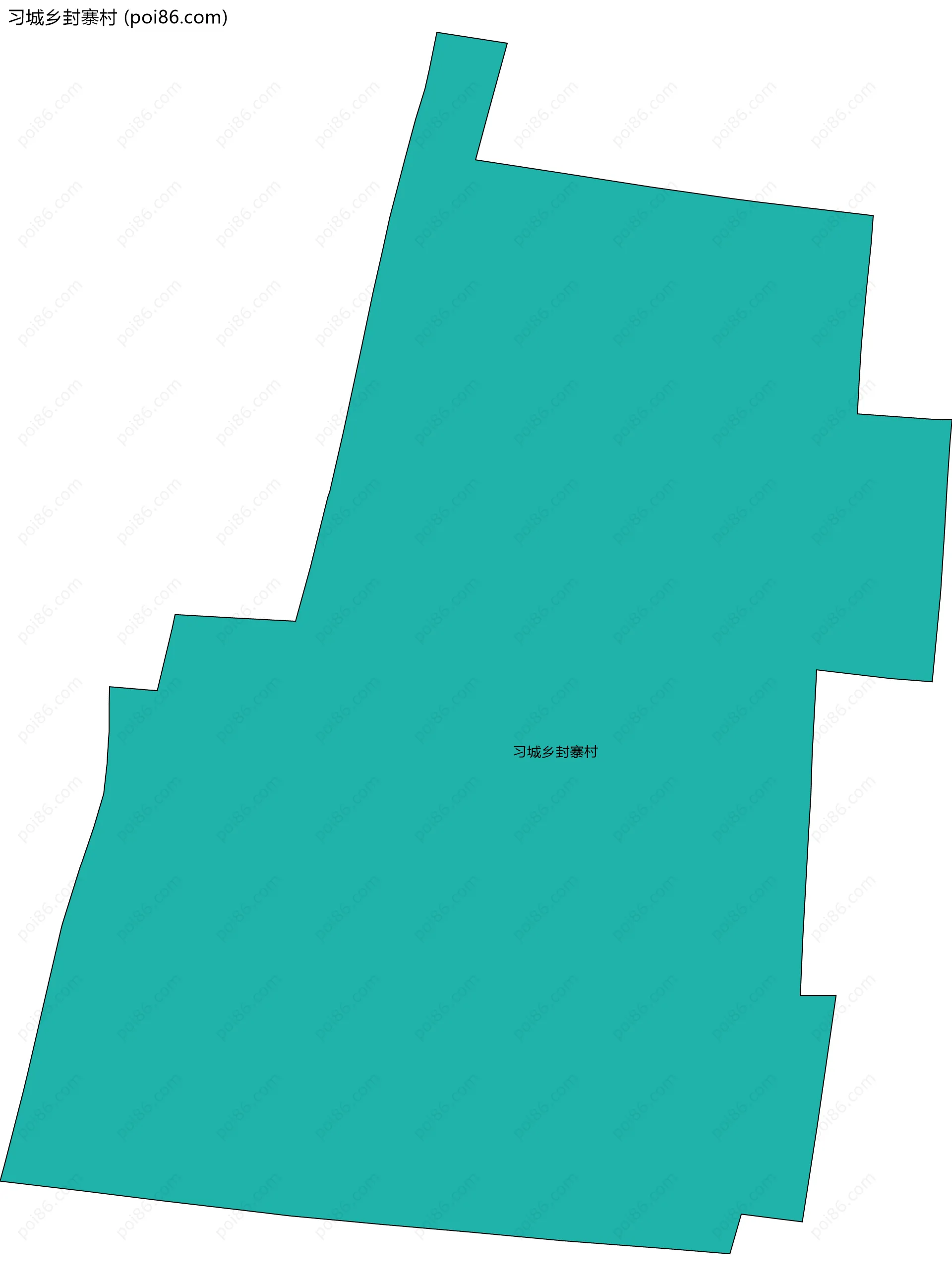 习城乡封寨村边界地图