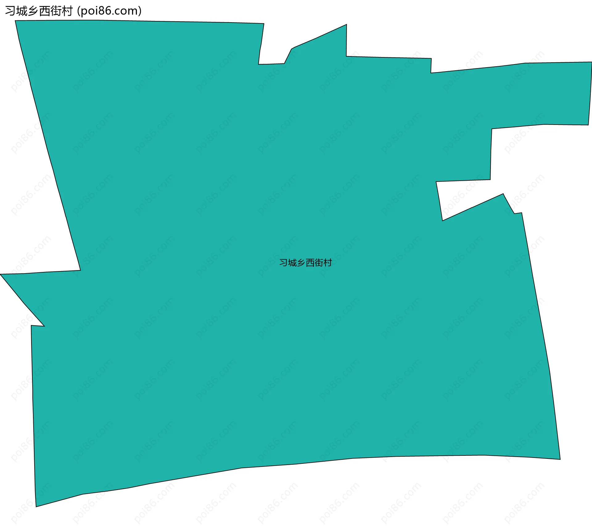 习城乡西街村边界地图
