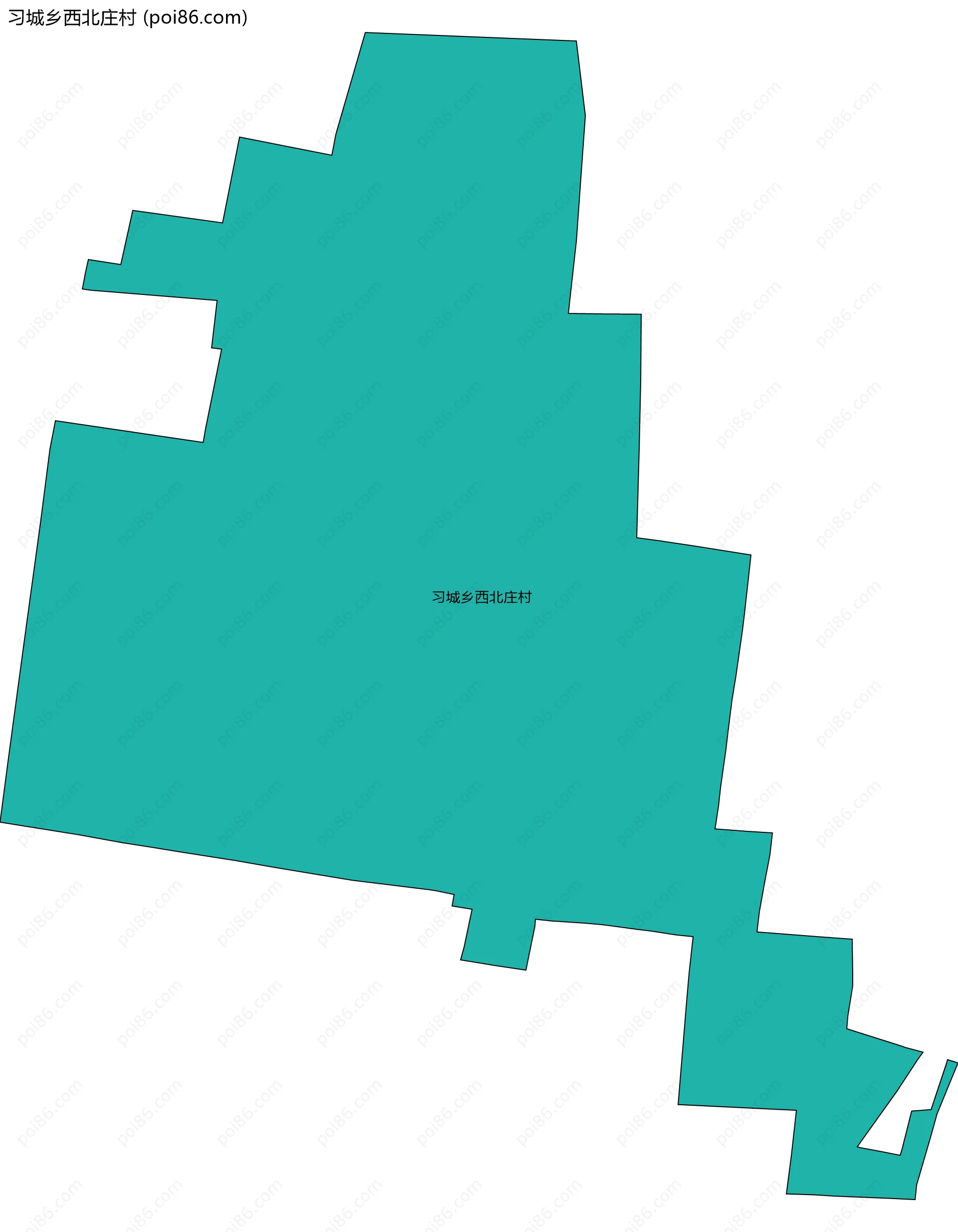习城乡西北庄村边界地图