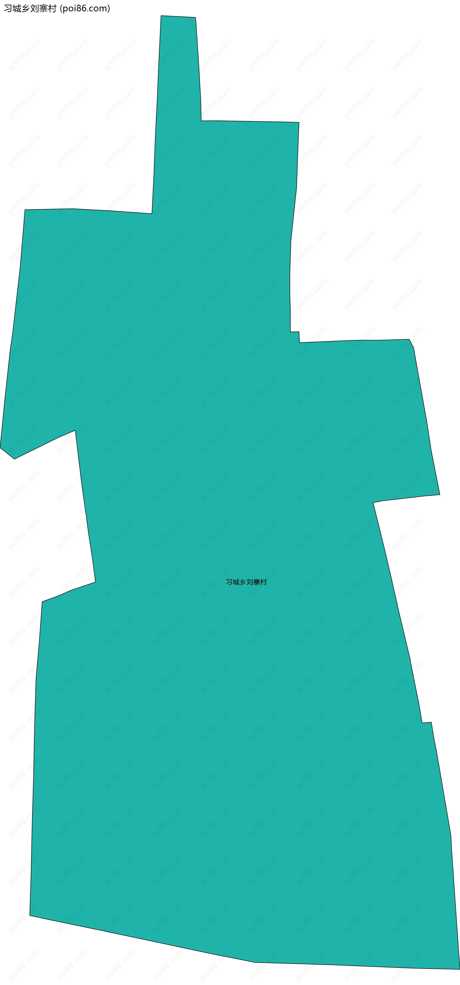 习城乡刘寨村边界地图